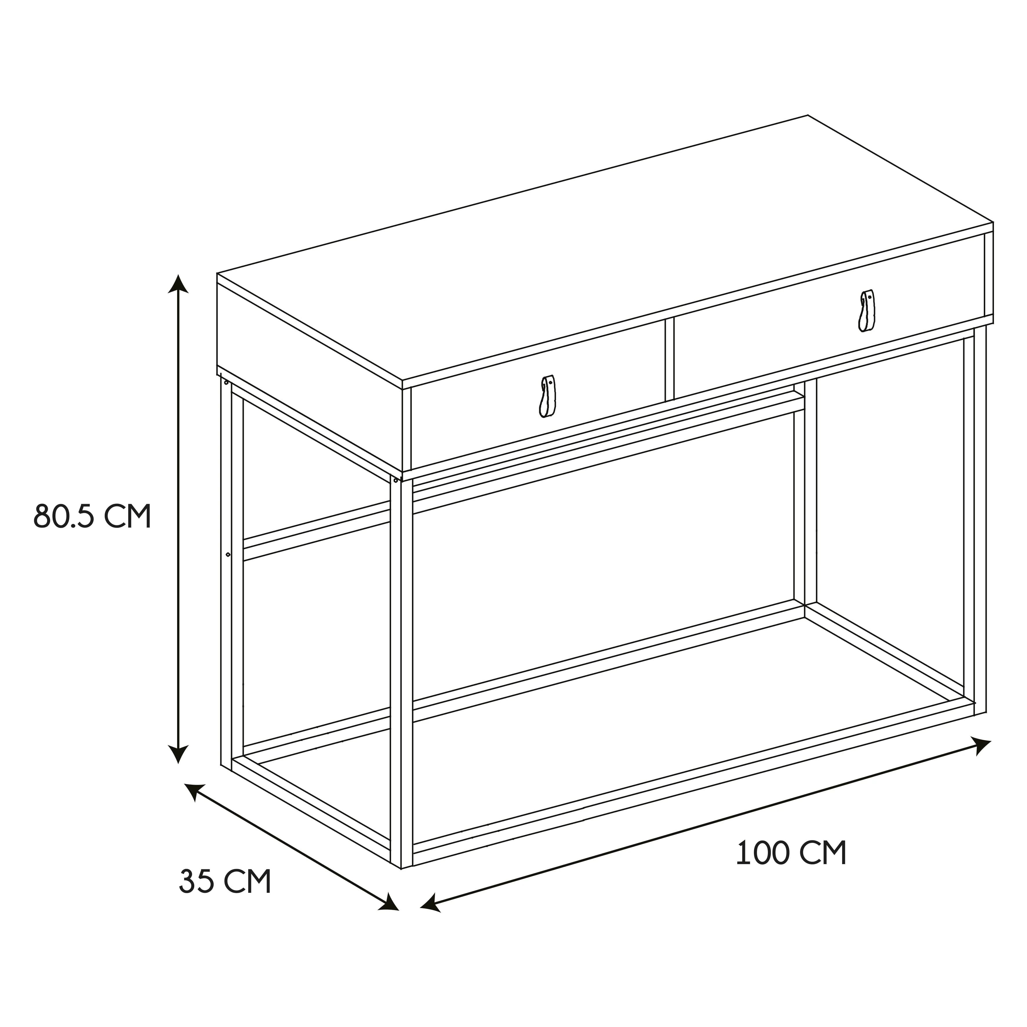 CONSOLE BOIS ET METAL ABBOTT - Image 8