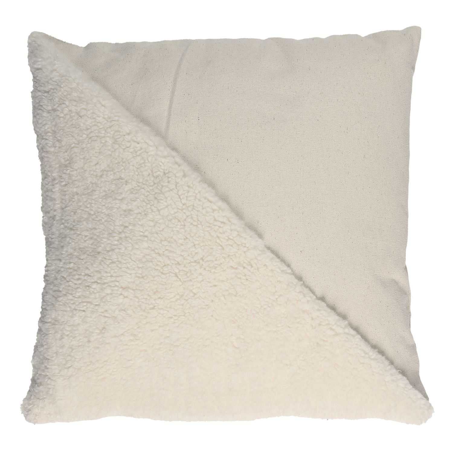 COUSSIN BEIGE BOUCLETTE 40X40CM - Image 2