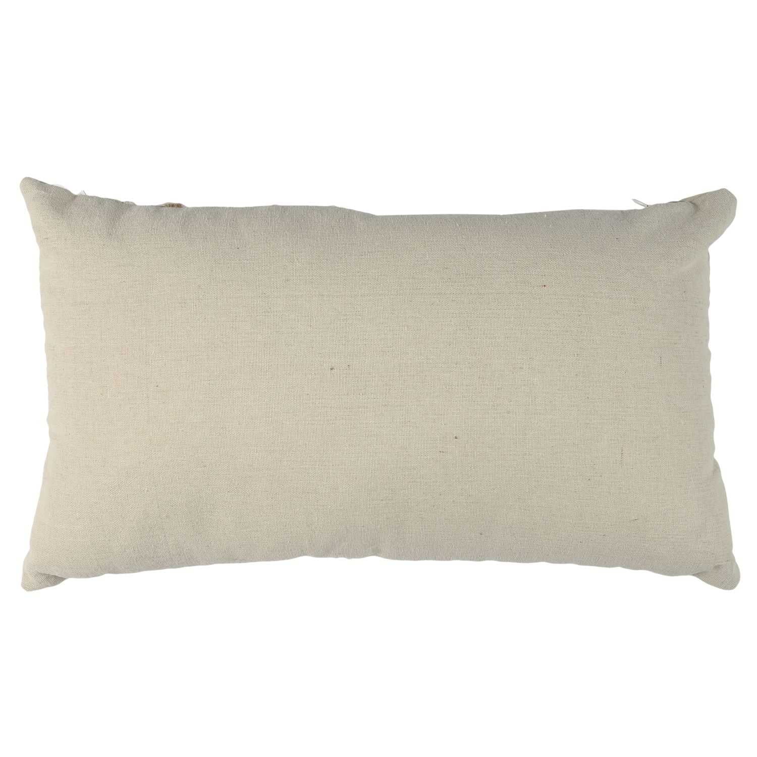 COUSSIN BEIGE ET BLANC TRESSE 30X50CM - Image 3