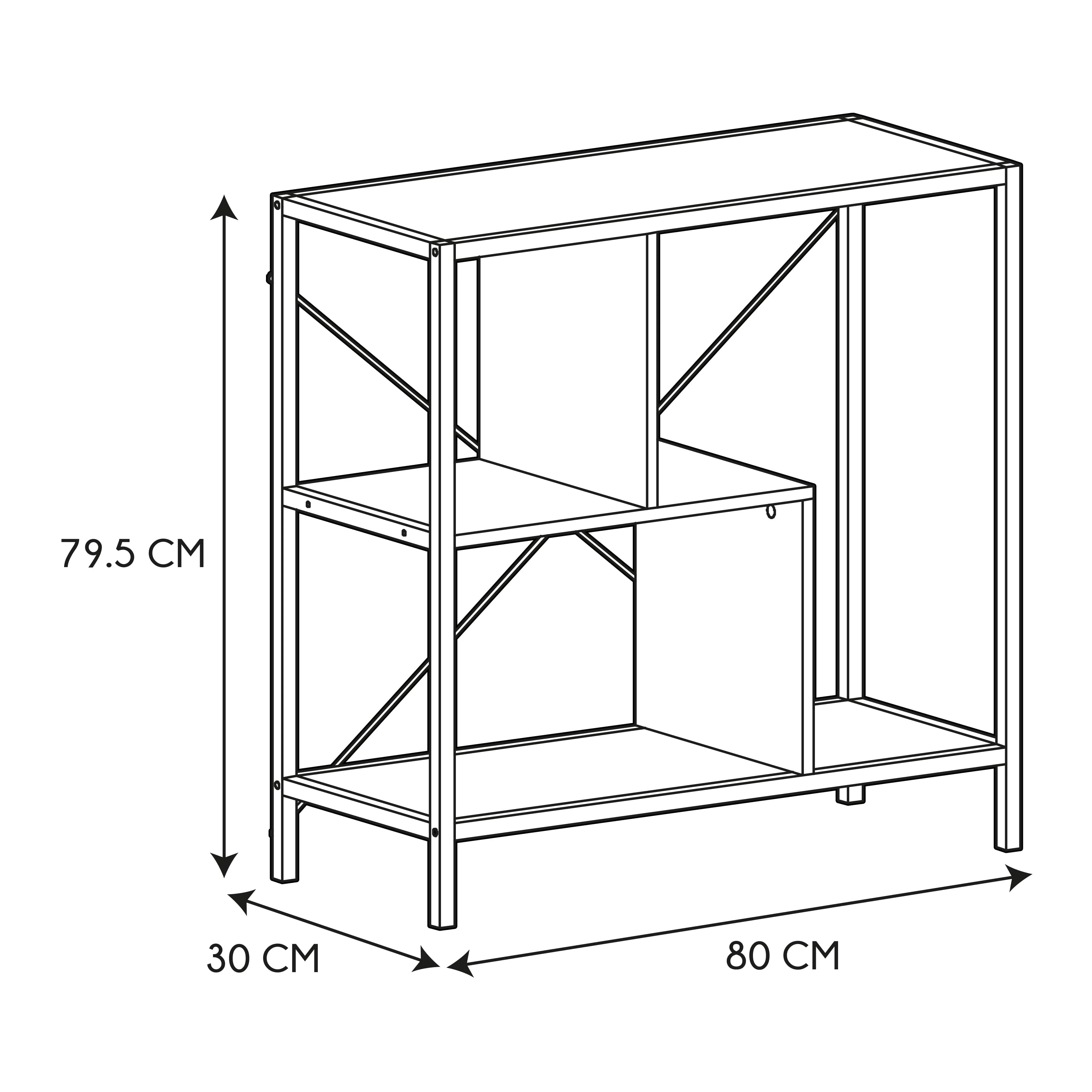 ETAGERE EDISON 80X30X79.5CM - Image 6