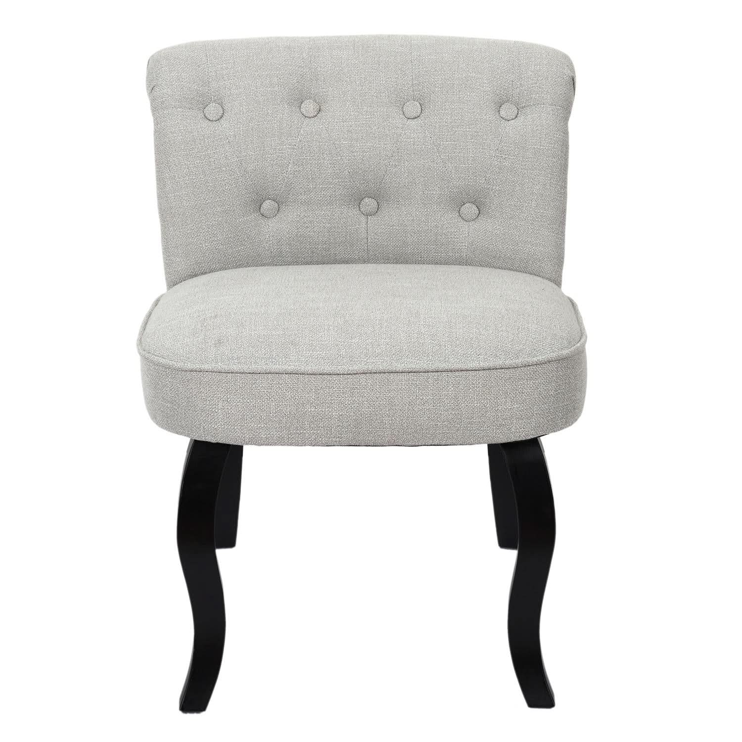 FAUTEUIL ELEONOR NOIR TISSU GRIS - Image 3