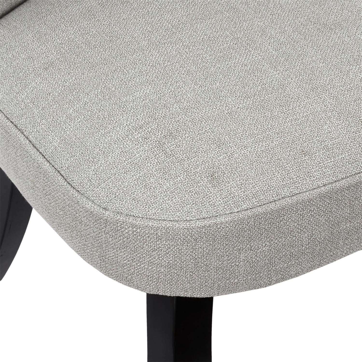 FAUTEUIL ELEONOR NOIR TISSU GRIS - Image 4