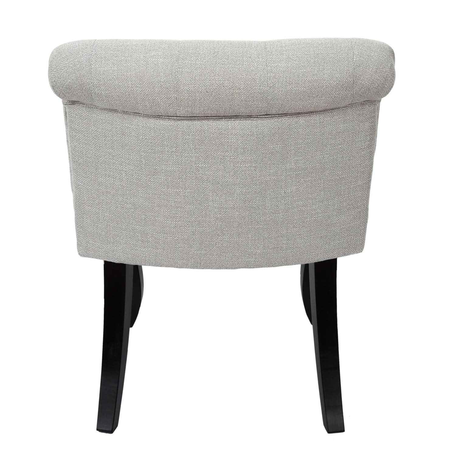 FAUTEUIL ELEONOR NOIR TISSU GRIS - Image 5