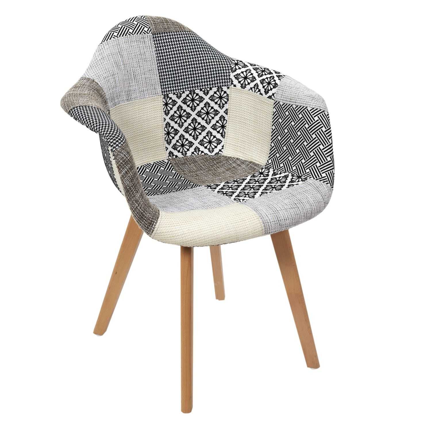 FAUTEUIL PATCHWORK GRIS - Image 3