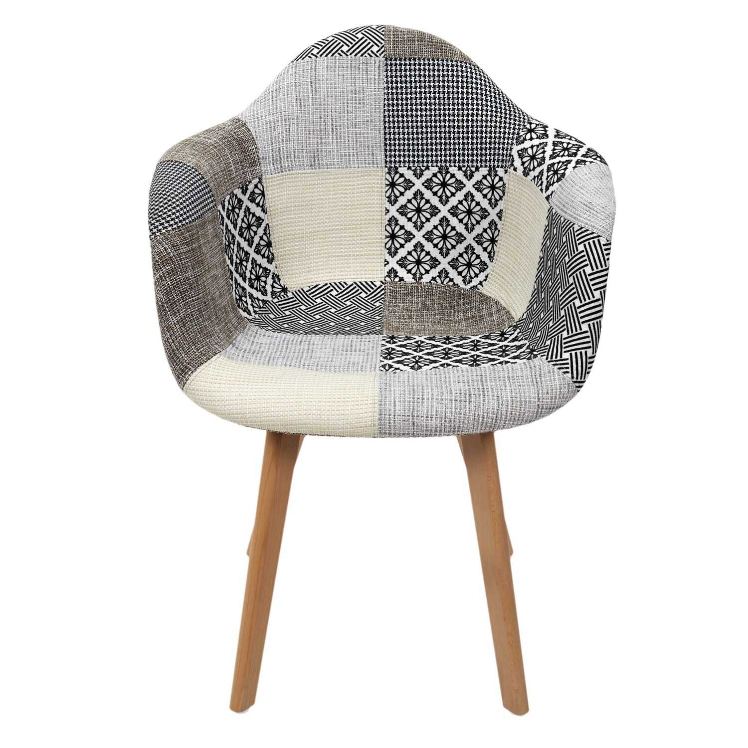 FAUTEUIL PATCHWORK GRIS - Image 4