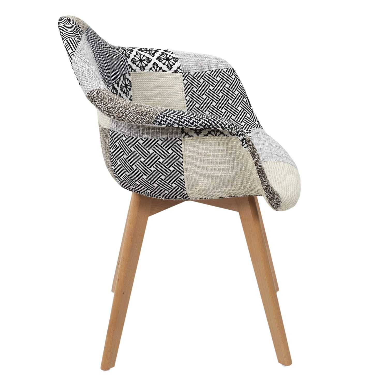 FAUTEUIL PATCHWORK GRIS - Image 5