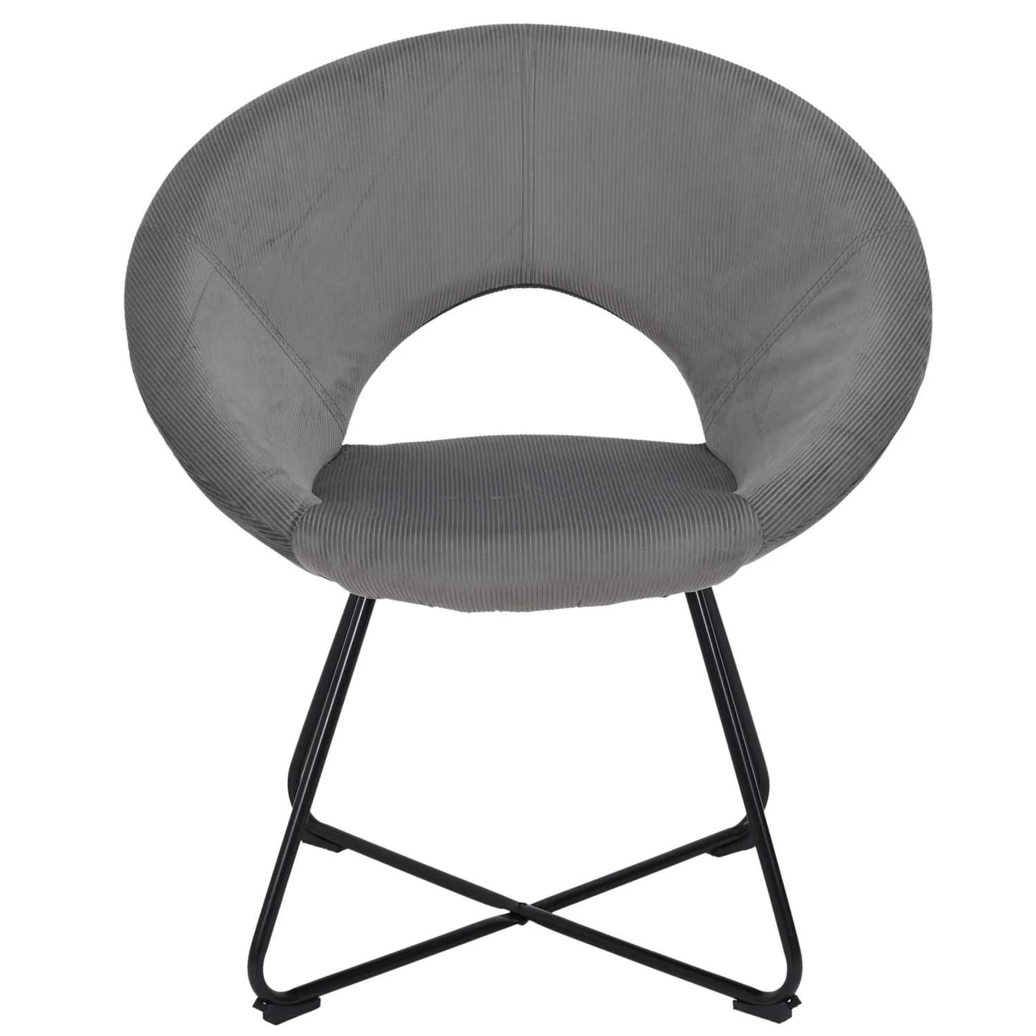 FAUTEUIL ROND VELOURS COTELE GIULIA GRIS - Image 3