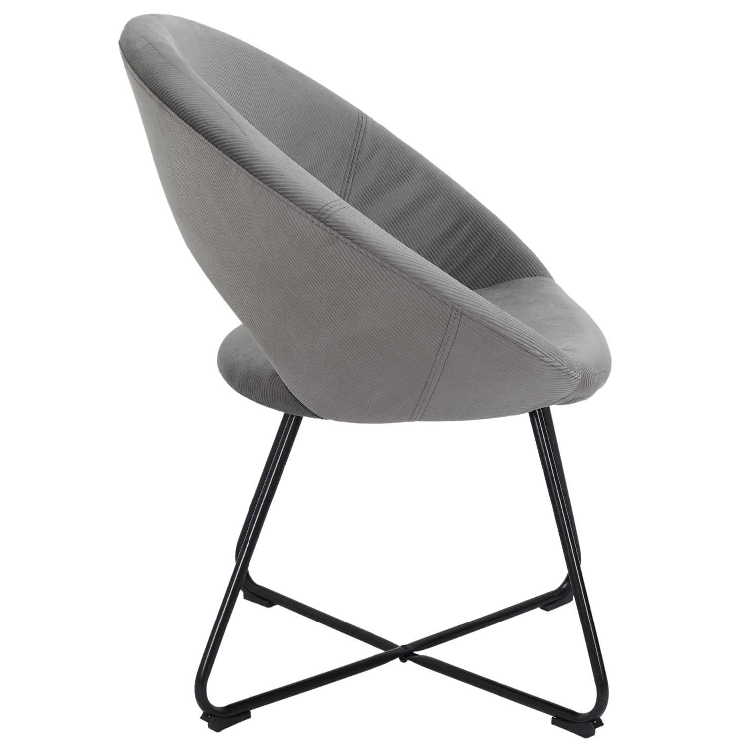 FAUTEUIL ROND VELOURS COTELE GIULIA GRIS - Image 4