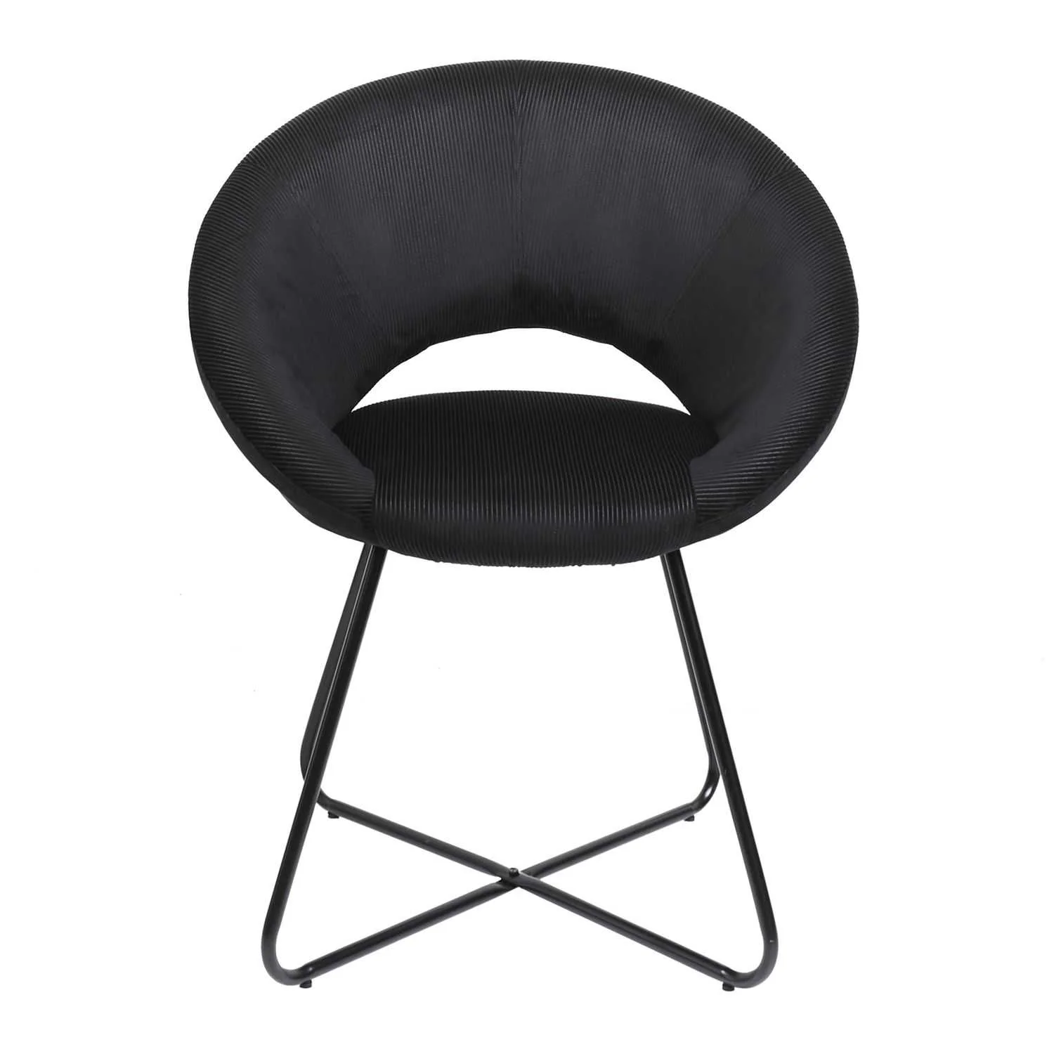 FAUTEUIL ROND VELOURS COTELE GIULIA NOIR - Image 3