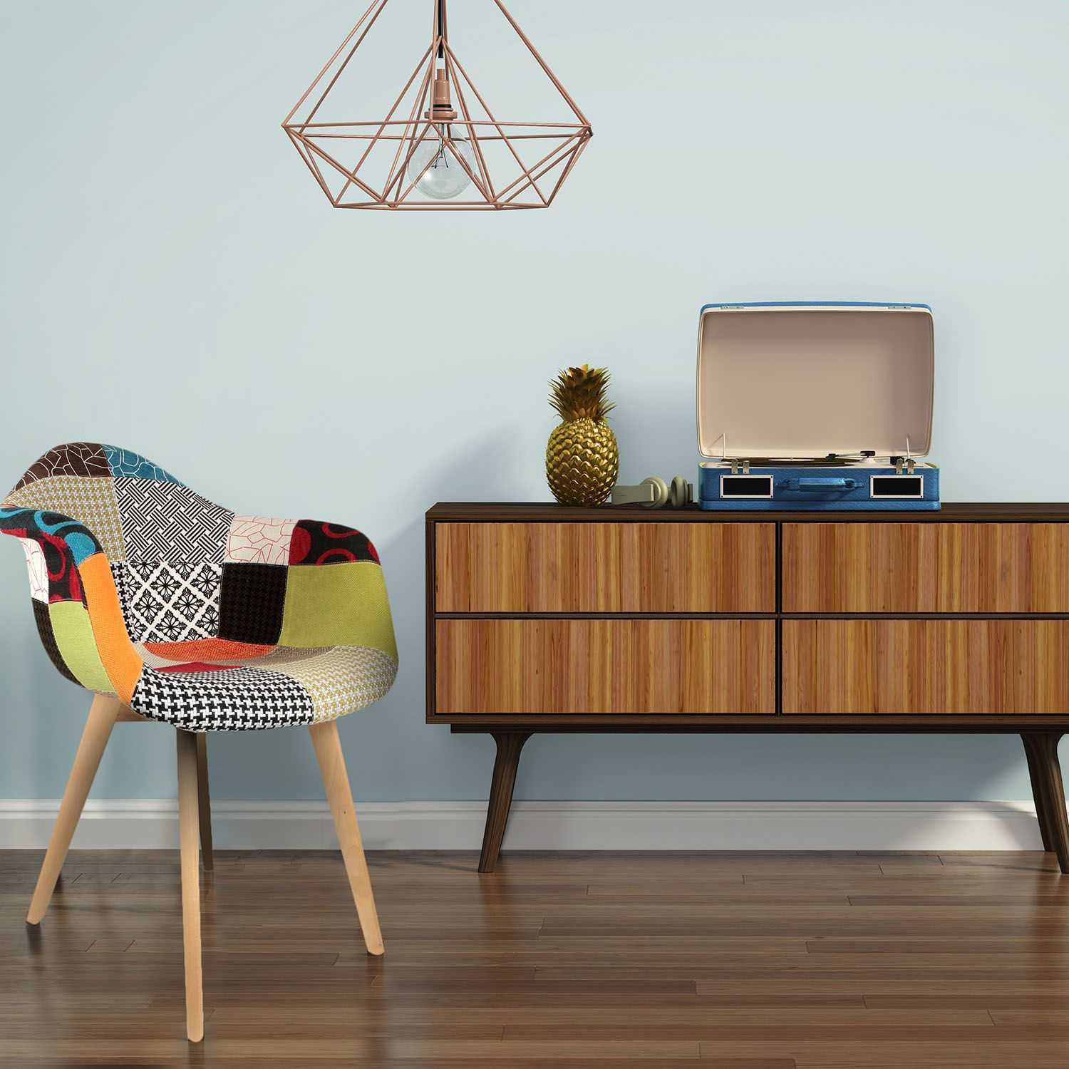 FAUTEUIL SCANDINAVE PATCHWORK - Image 2