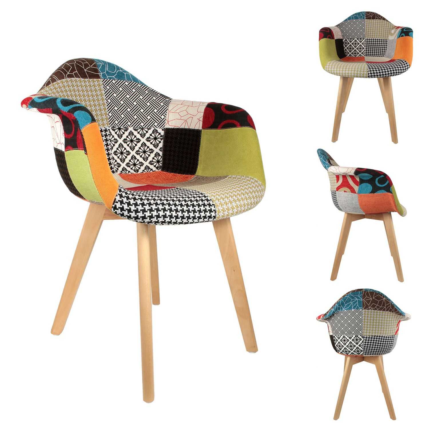 FAUTEUIL SCANDINAVE PATCHWORK - Image 3