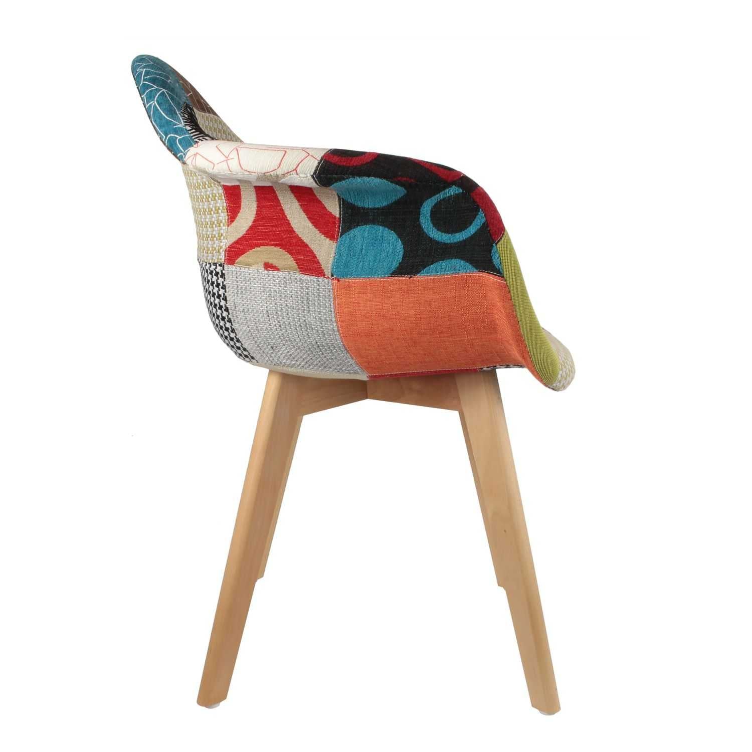 FAUTEUIL SCANDINAVE PATCHWORK - Image 4
