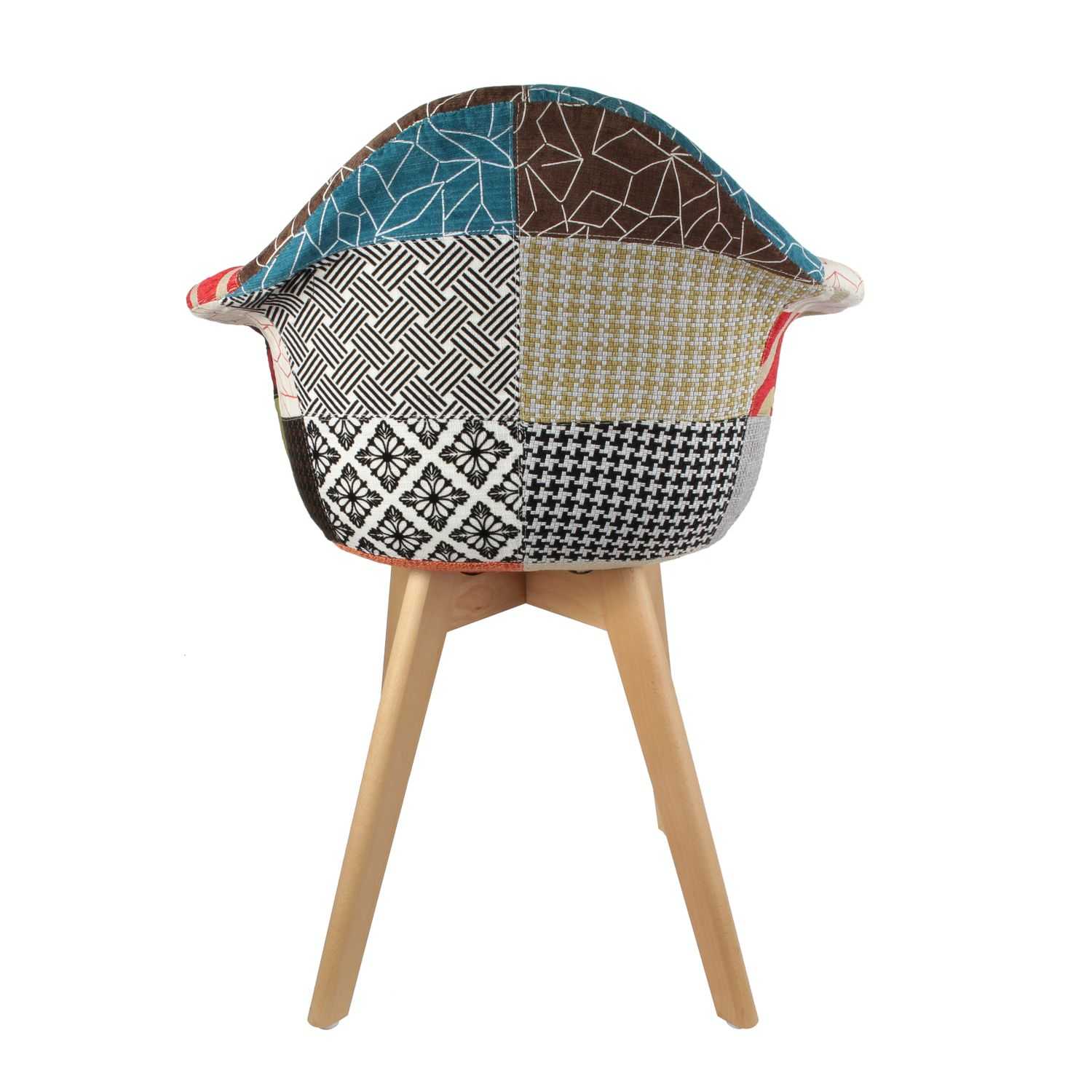 FAUTEUIL SCANDINAVE PATCHWORK - Image 5