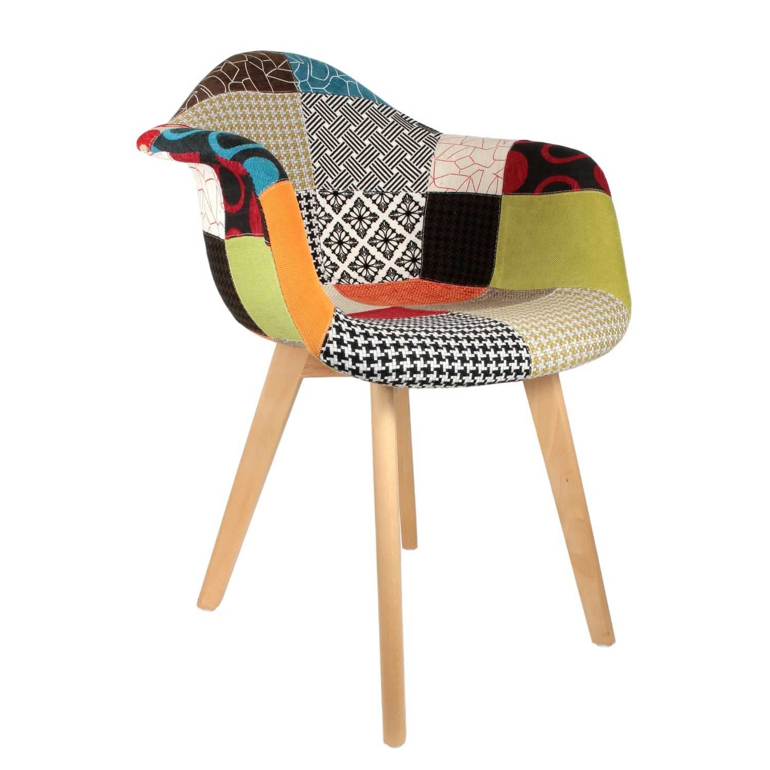 FAUTEUIL SCANDINAVE PATCHWORK - Image 6