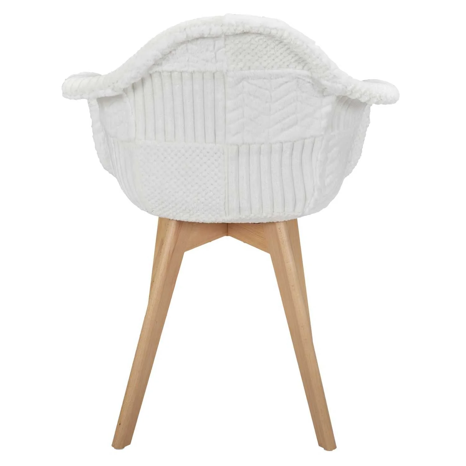 FAUTEUIL SCANDINAVE PATCHWORK BLANC - Image 5