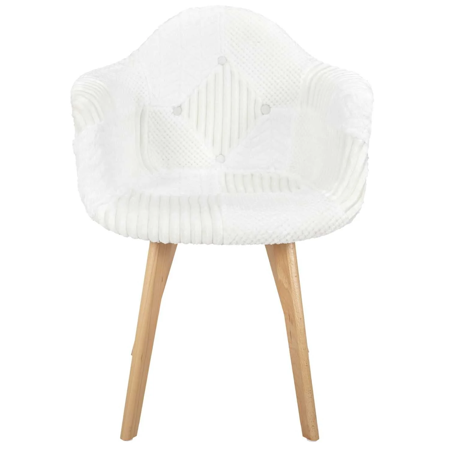 FAUTEUIL SCANDINAVE PATCHWORK BLANC - Image 6