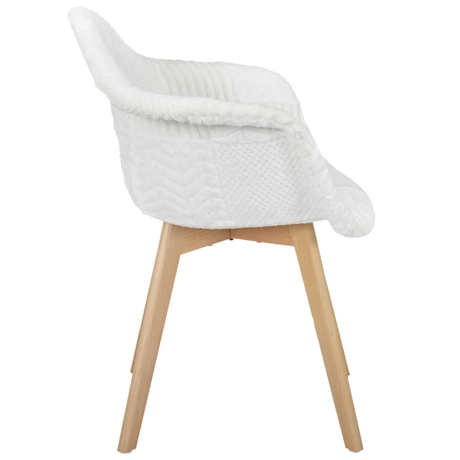 FAUTEUIL SCANDINAVE PATCHWORK BLANC - Image 7