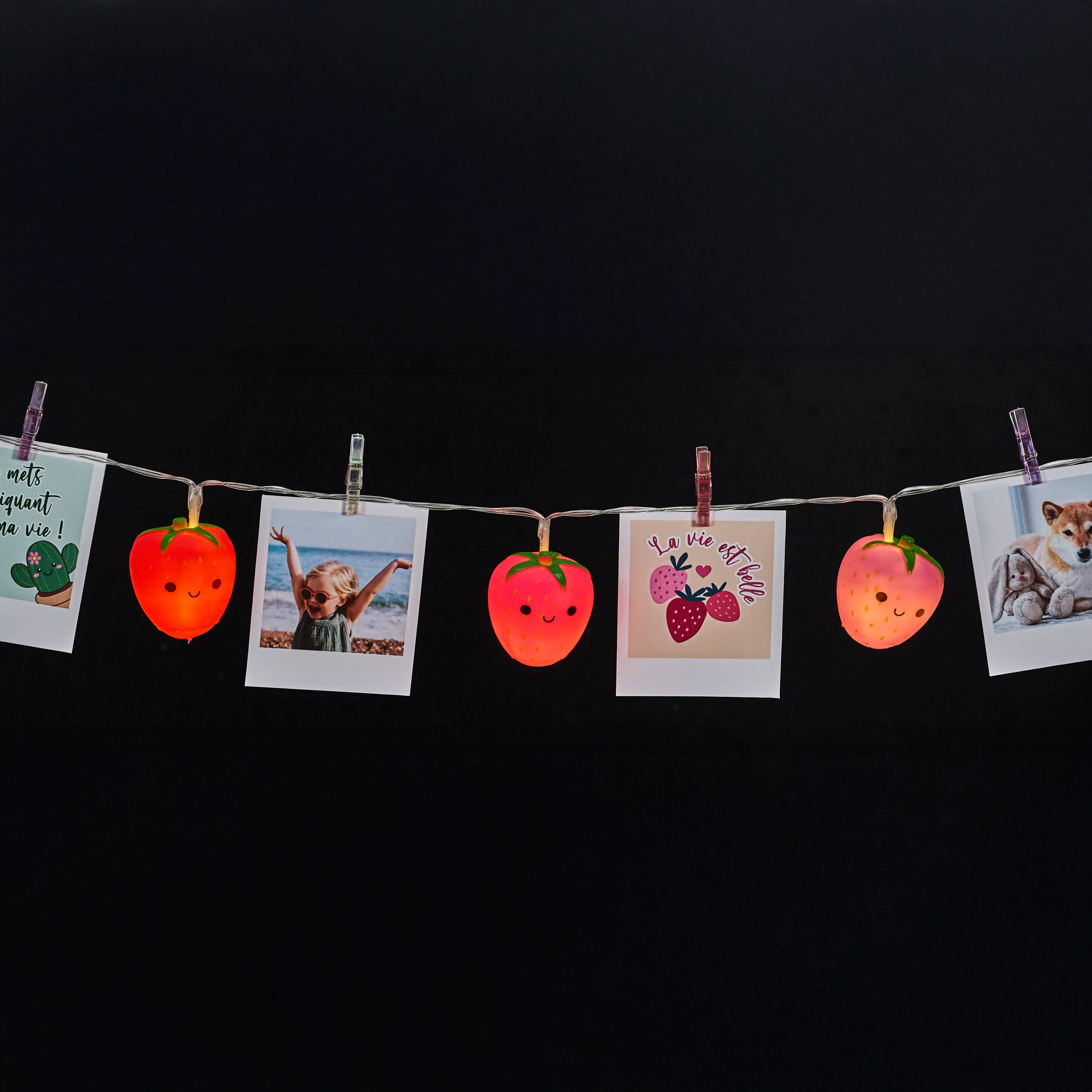 GUIRLANDE CLIPS KAWAII FRAISES - Image 3