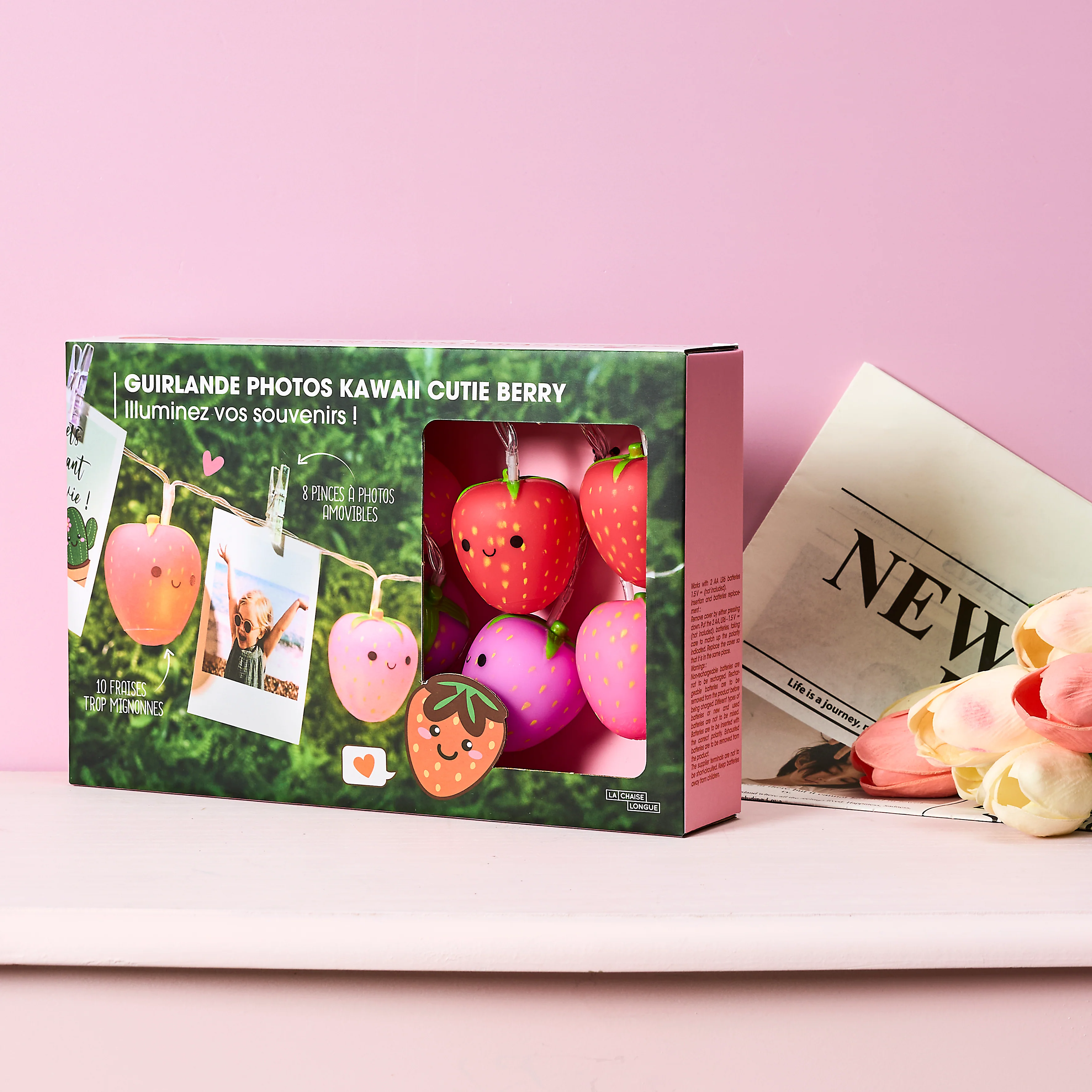 GUIRLANDE CLIPS KAWAII FRAISES - Image 4