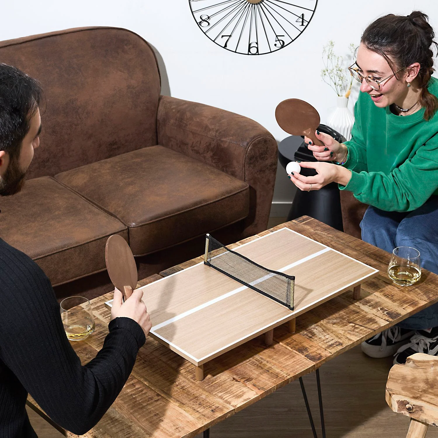 JEU DE TABLE PING PONG EN BOIS - Image 2