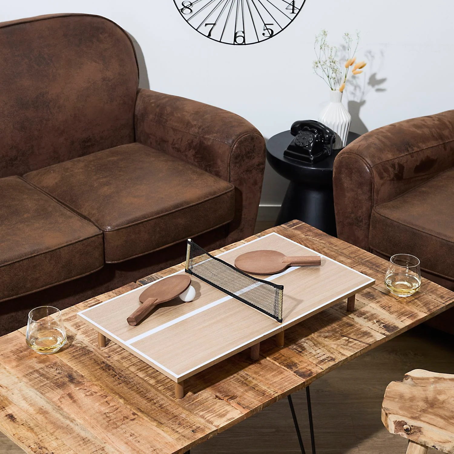 JEU DE TABLE PING PONG EN BOIS - Image 3