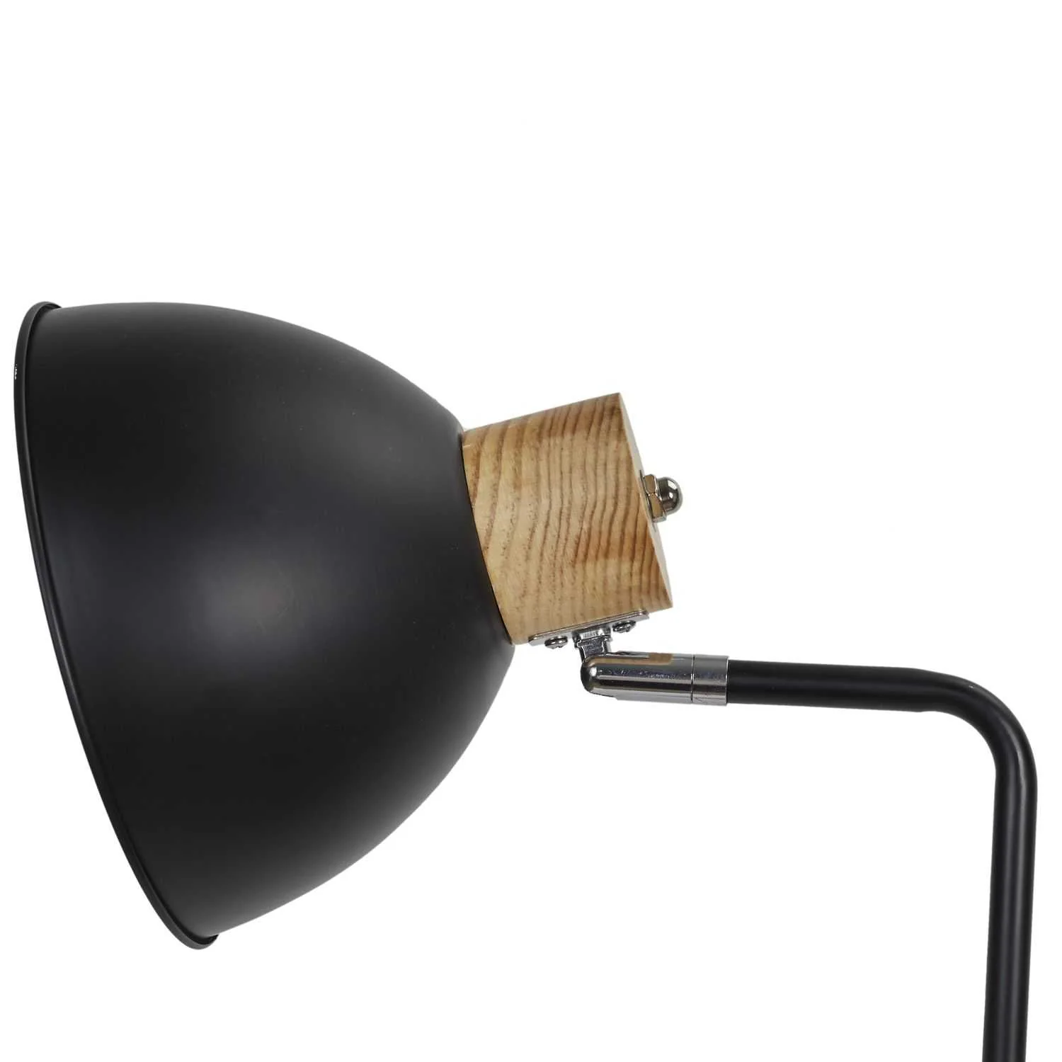 LAMPADAIRE METAL NOIRE BOIS - Image 5