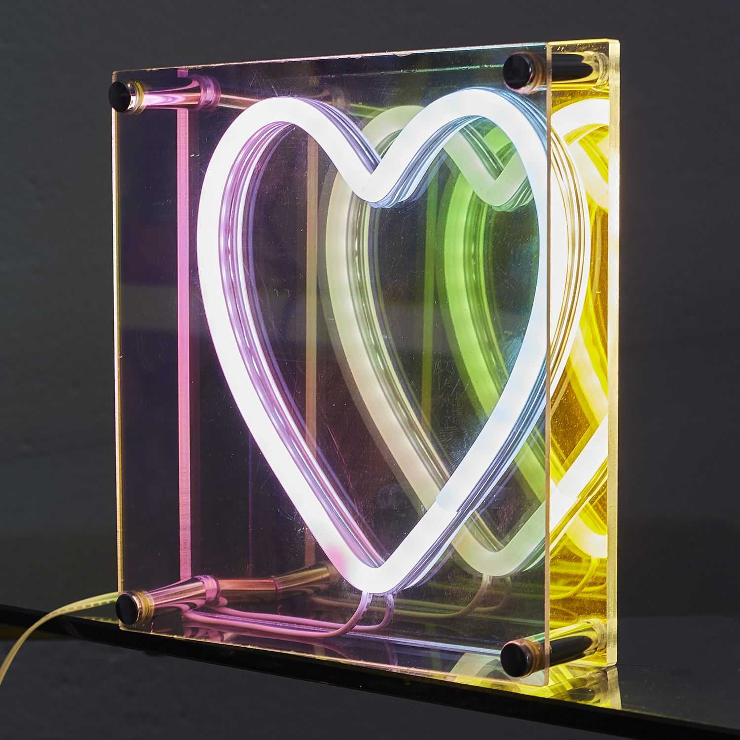LAMPE ACRYLIQUE LED EFFET NEON COEUR - Image 3