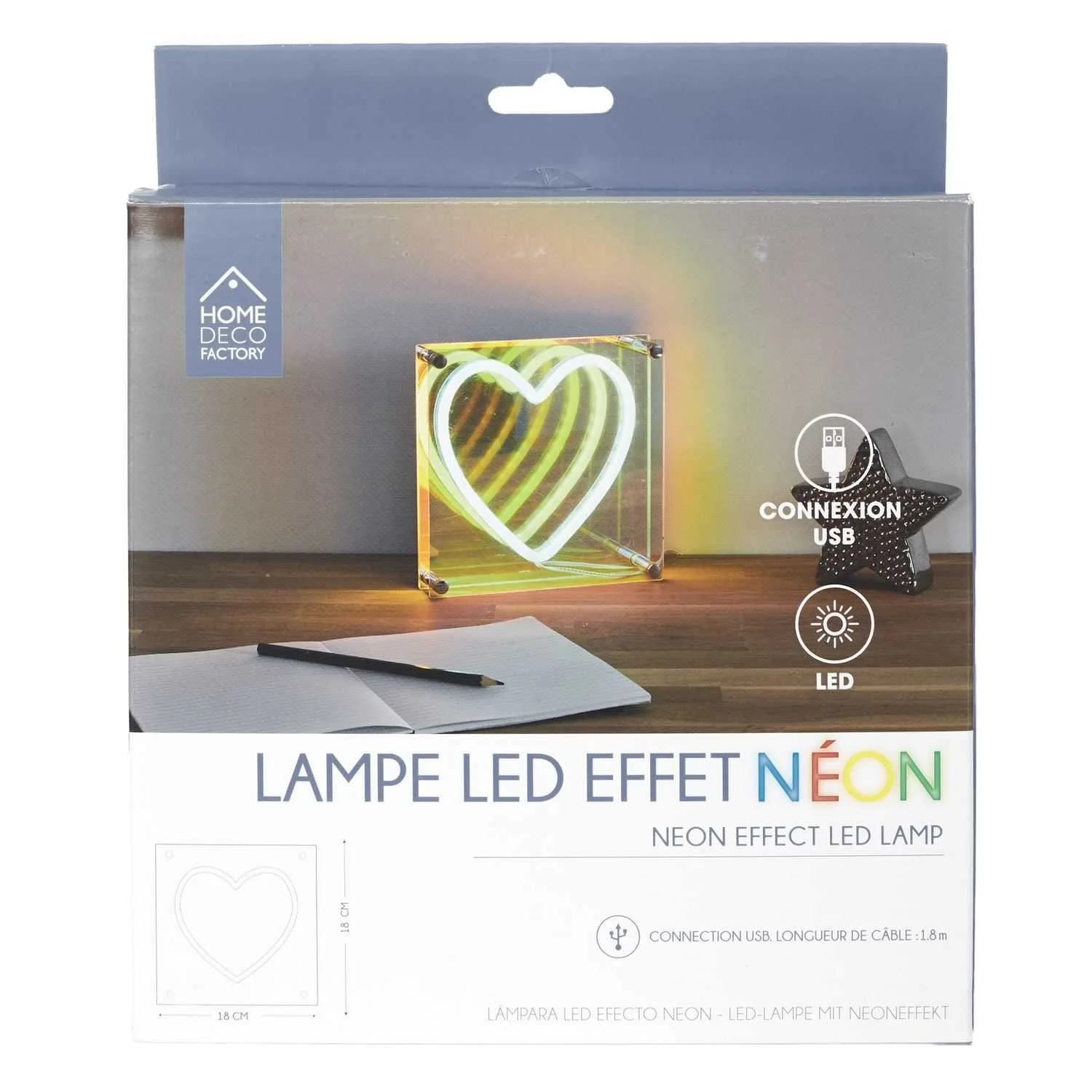 LAMPE ACRYLIQUE LED EFFET NEON COEUR - Image 8