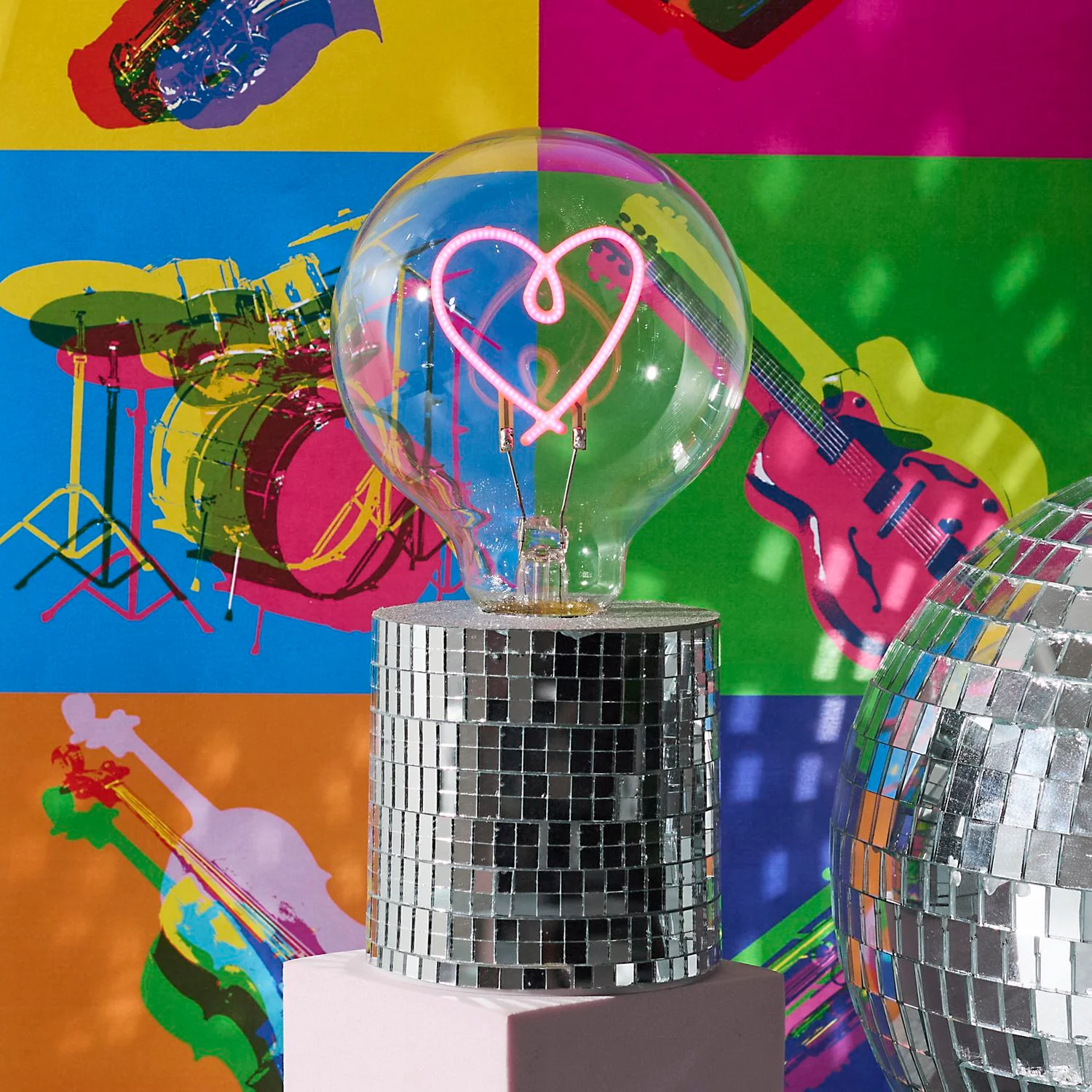 LAMPE AMPOULE DISCO COEUR - Image 6