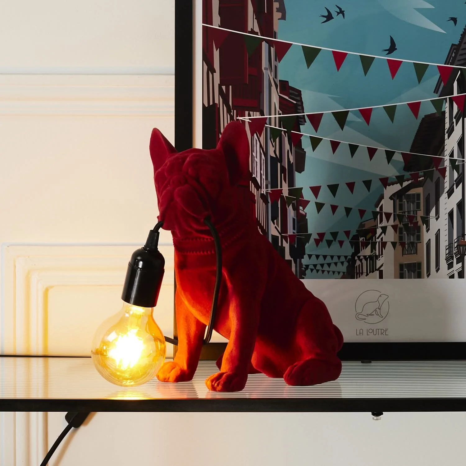 LAMPE BOULEDOGUE RED VELVET - Image 6