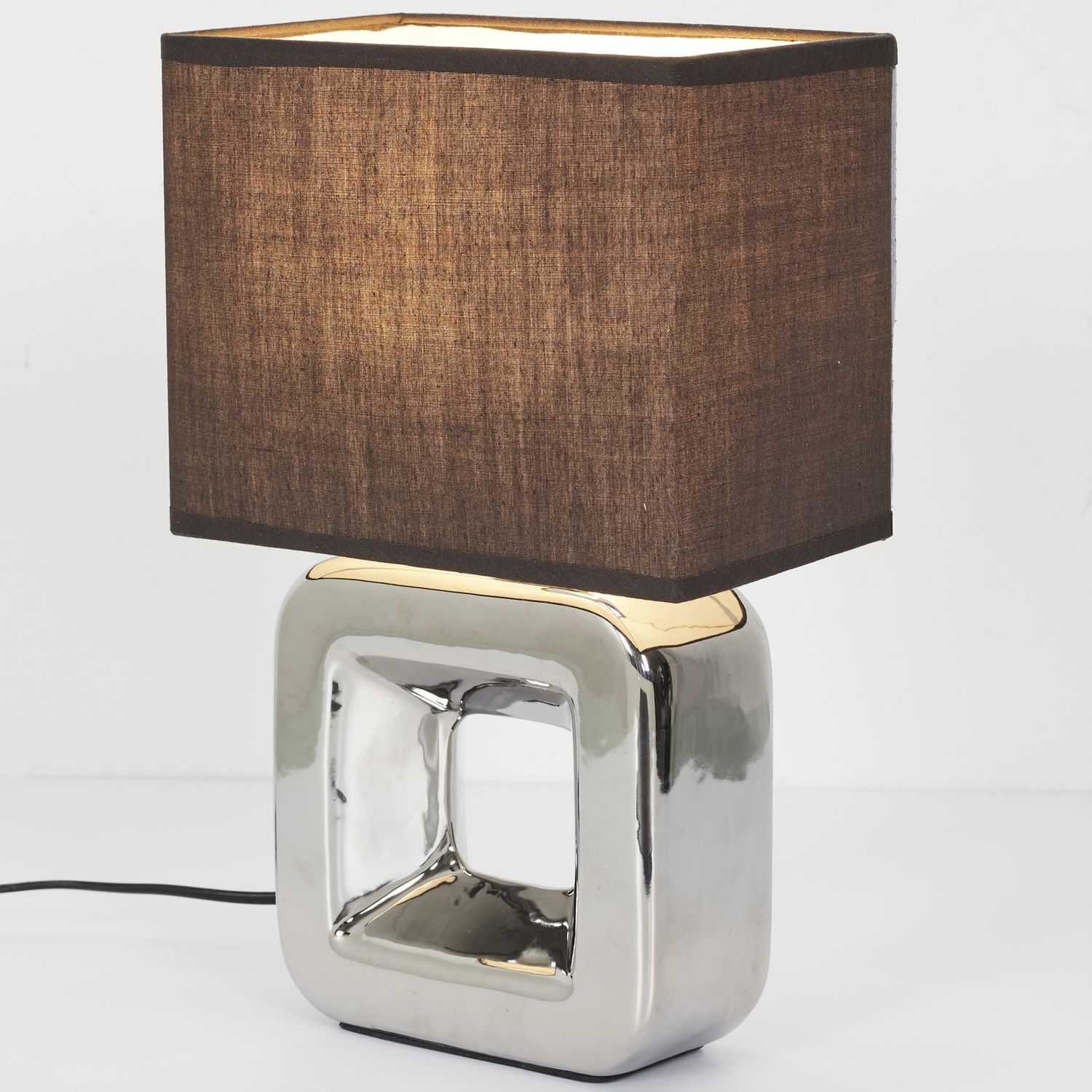LAMPE CERAMIQUE FINITION CHROMEE H32.5CM - Image 4