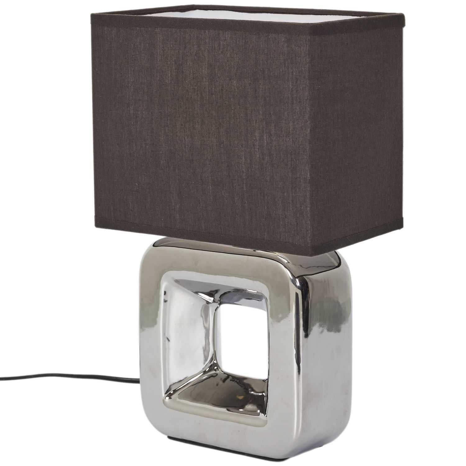 LAMPE CERAMIQUE FINITION CHROMEE H32.5CM - Image 5