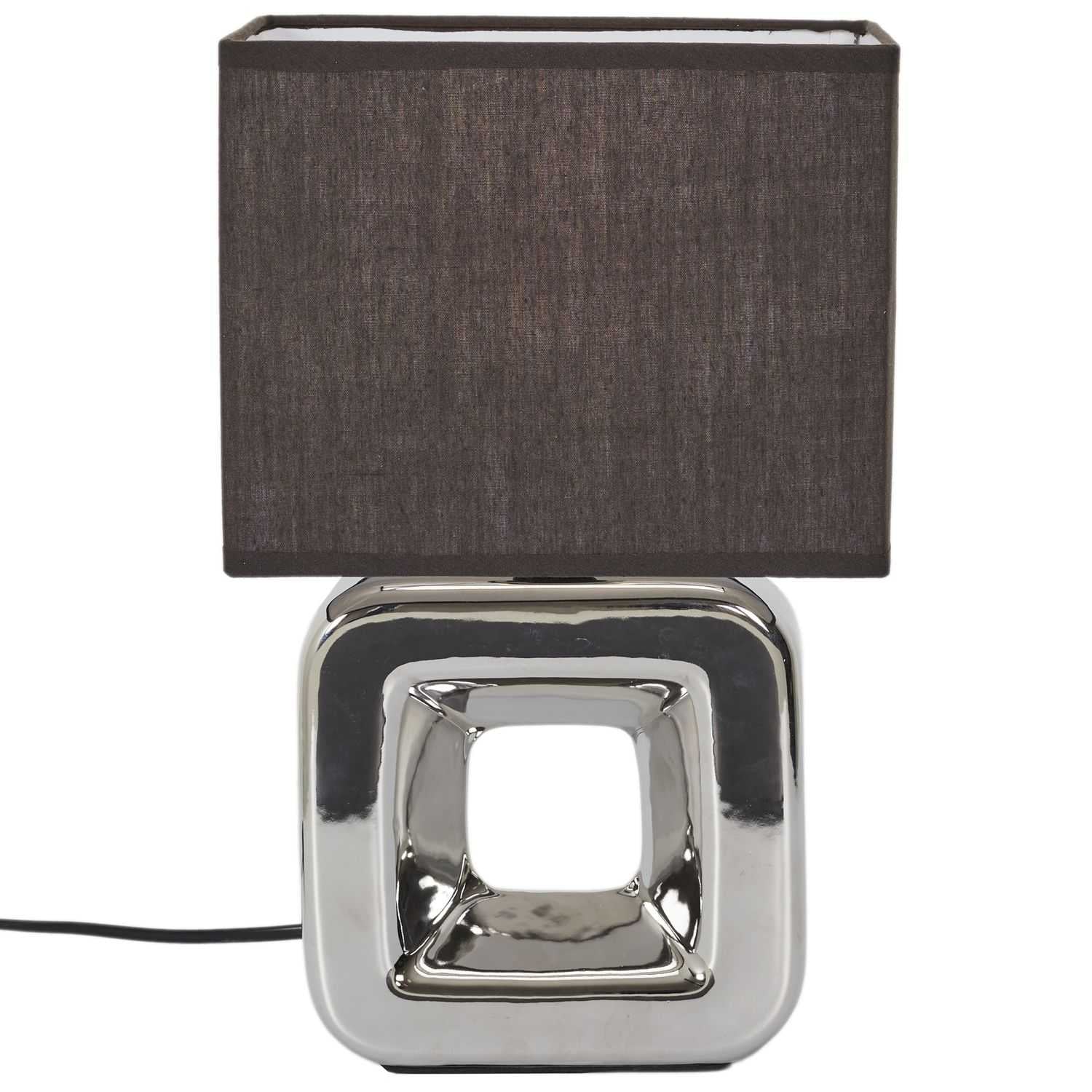 LAMPE CERAMIQUE FINITION CHROMEE H32.5CM - Image 6