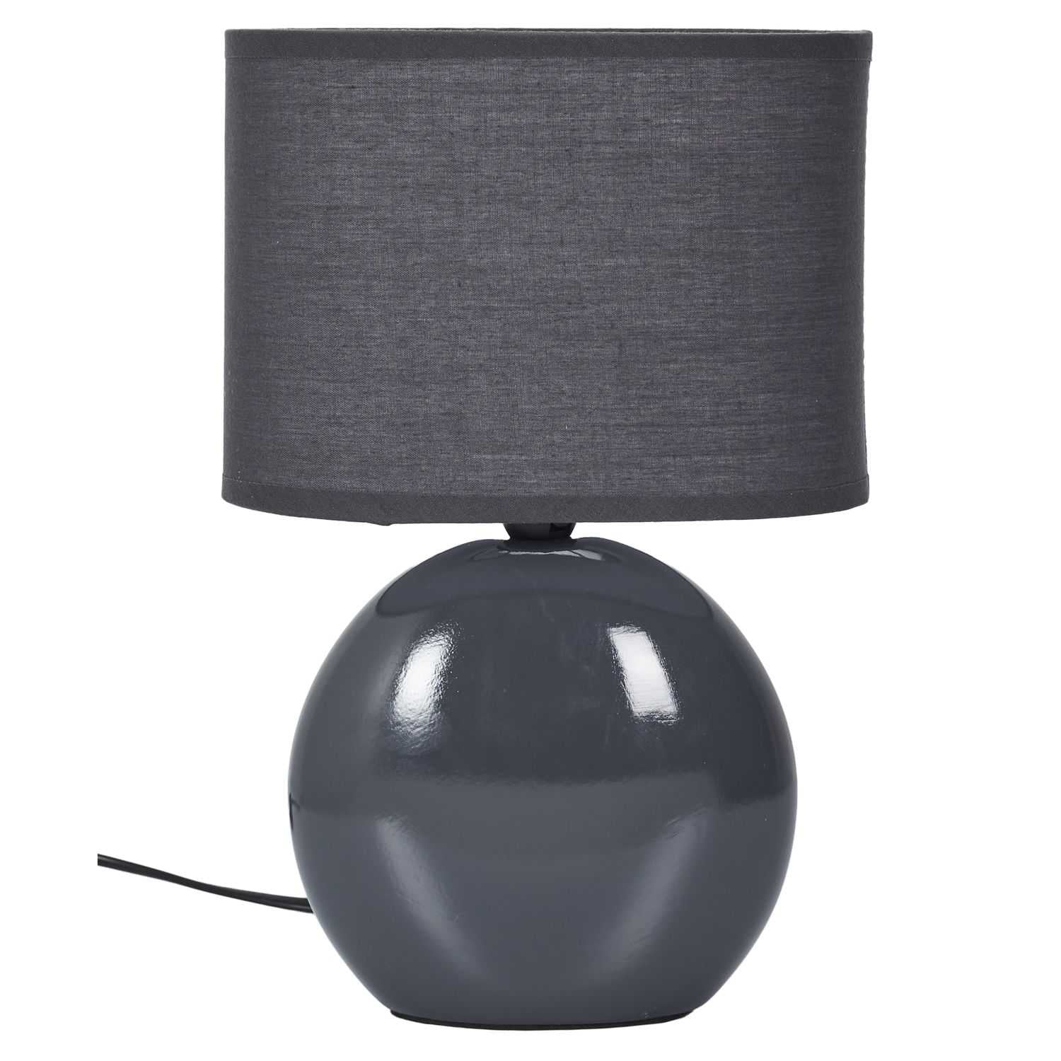 LAMPE CERAMIQUE OVALE GRIS ANTRACITE H30CM - Image 4
