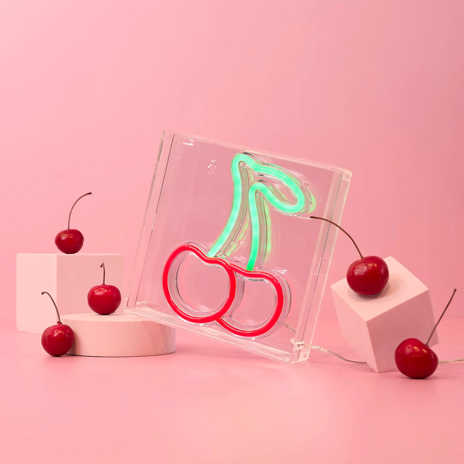 LAMPE EFFET NEON CERISE - Image 2