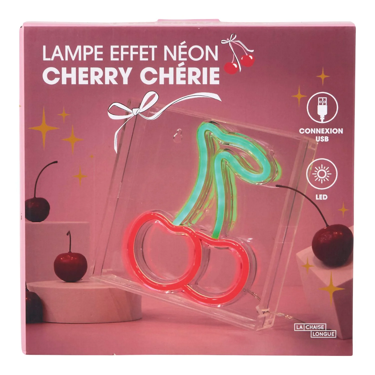 LAMPE EFFET NEON CERISE - Image 5