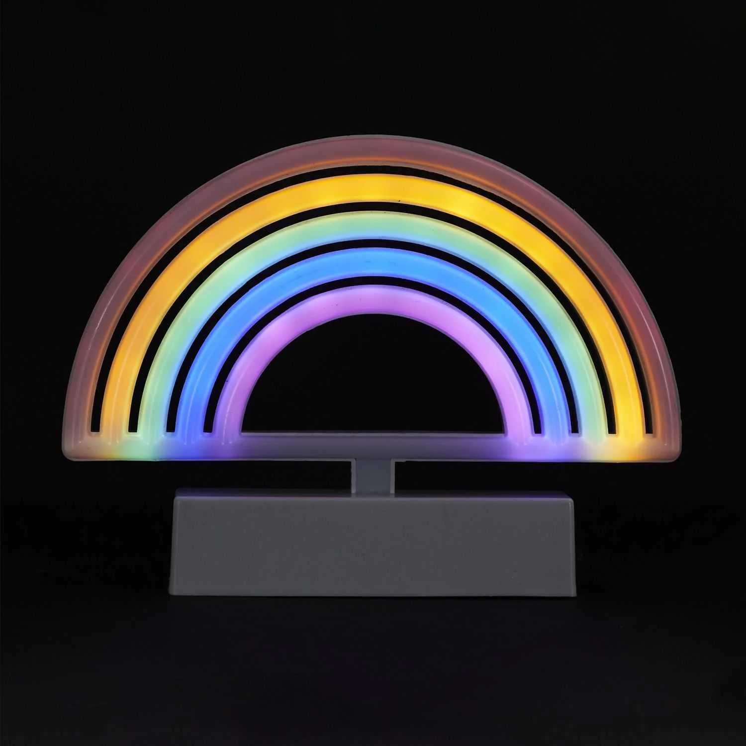 LAMPE LED EFFET NEON ARC EN CIEL A PILES - Image 3