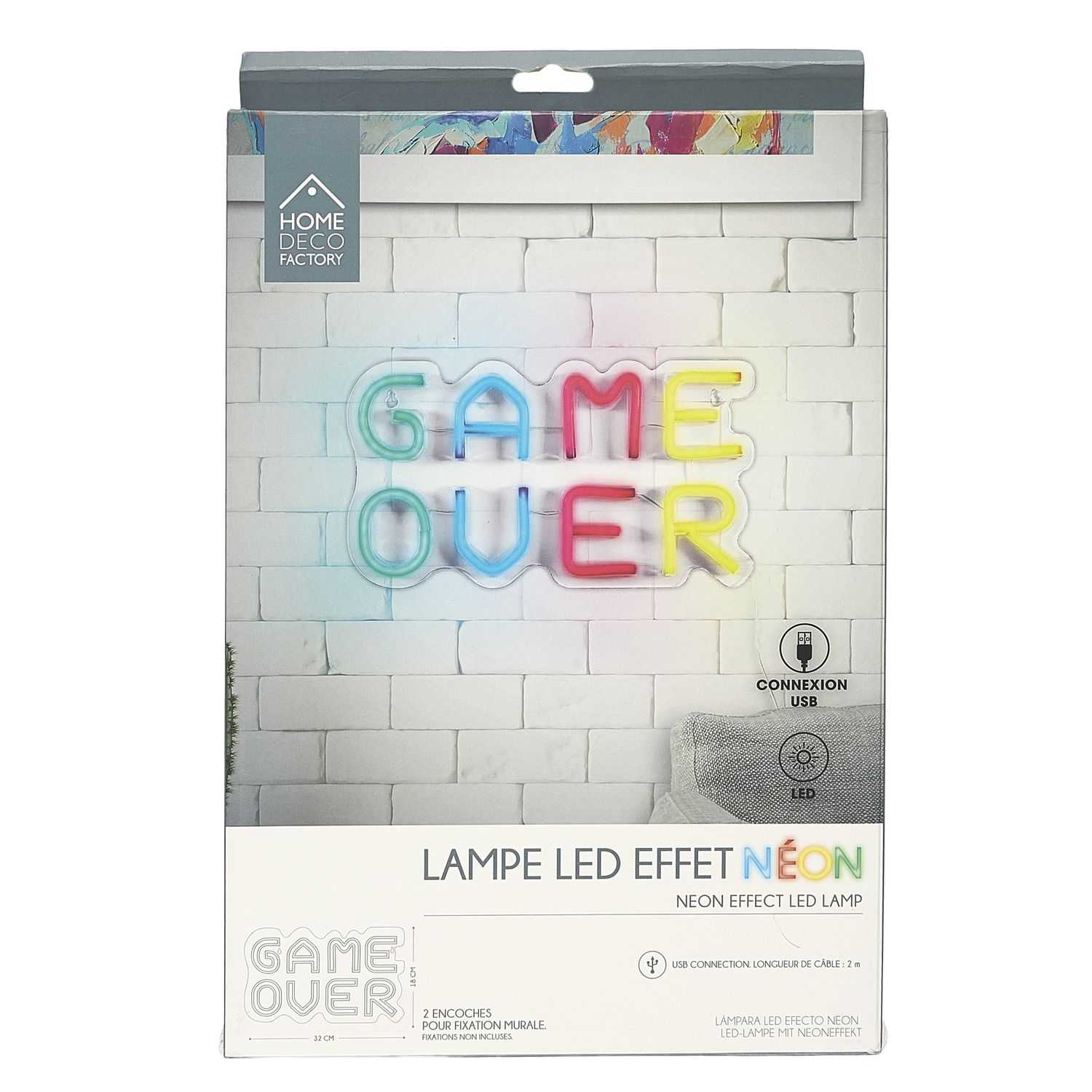 LAMPE LED EFFET NEON GAME OVER USB - Image 4