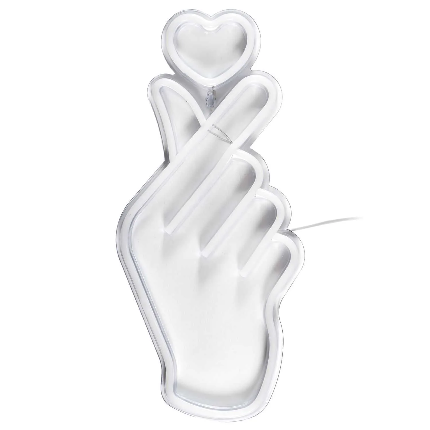 LAMPE LED EFFET NEON SIGNE CŒUR USB - Image 3