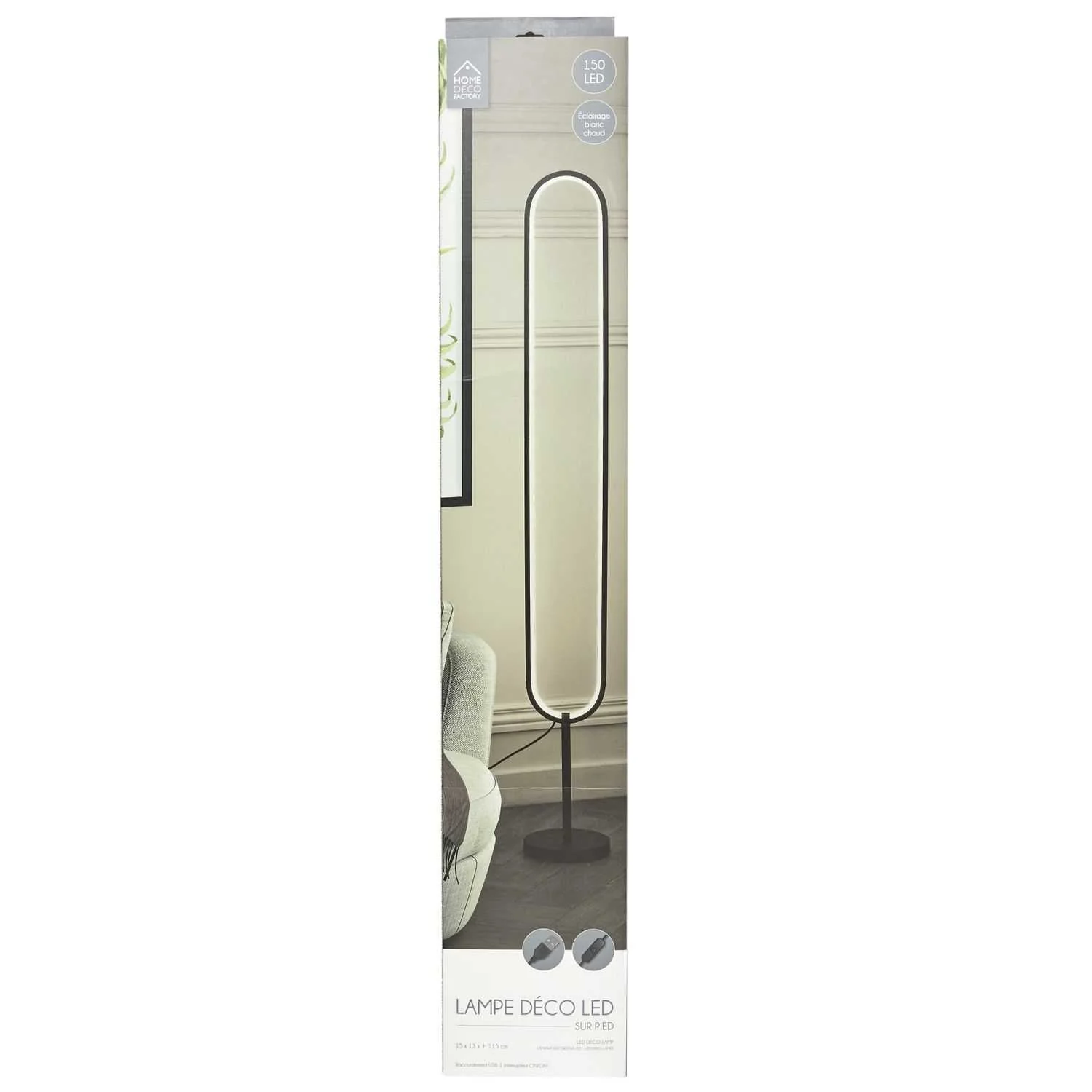 LAMPE LED OVALE SUR PIED 120CM - Image 7