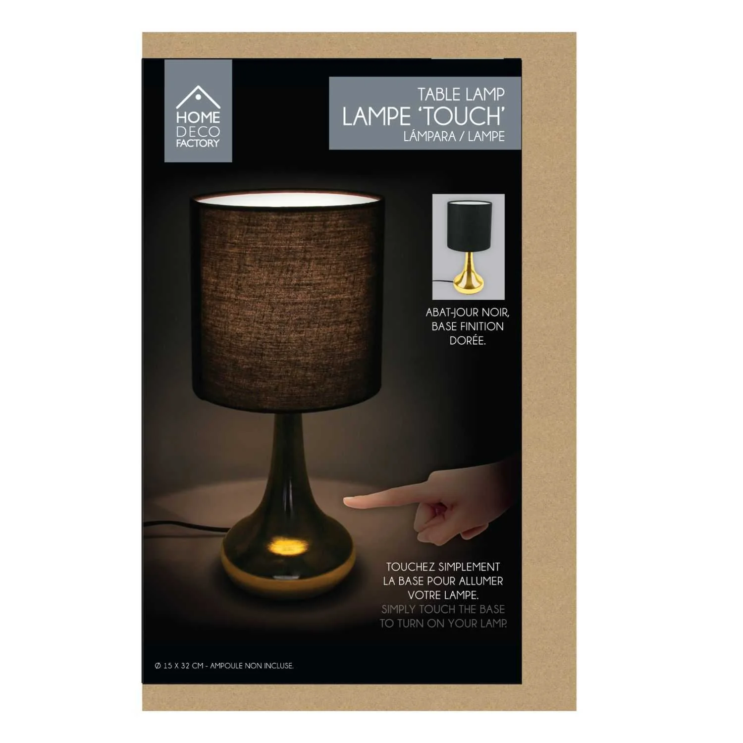 LAMPE TOUCH DORE NOIR - Image 4