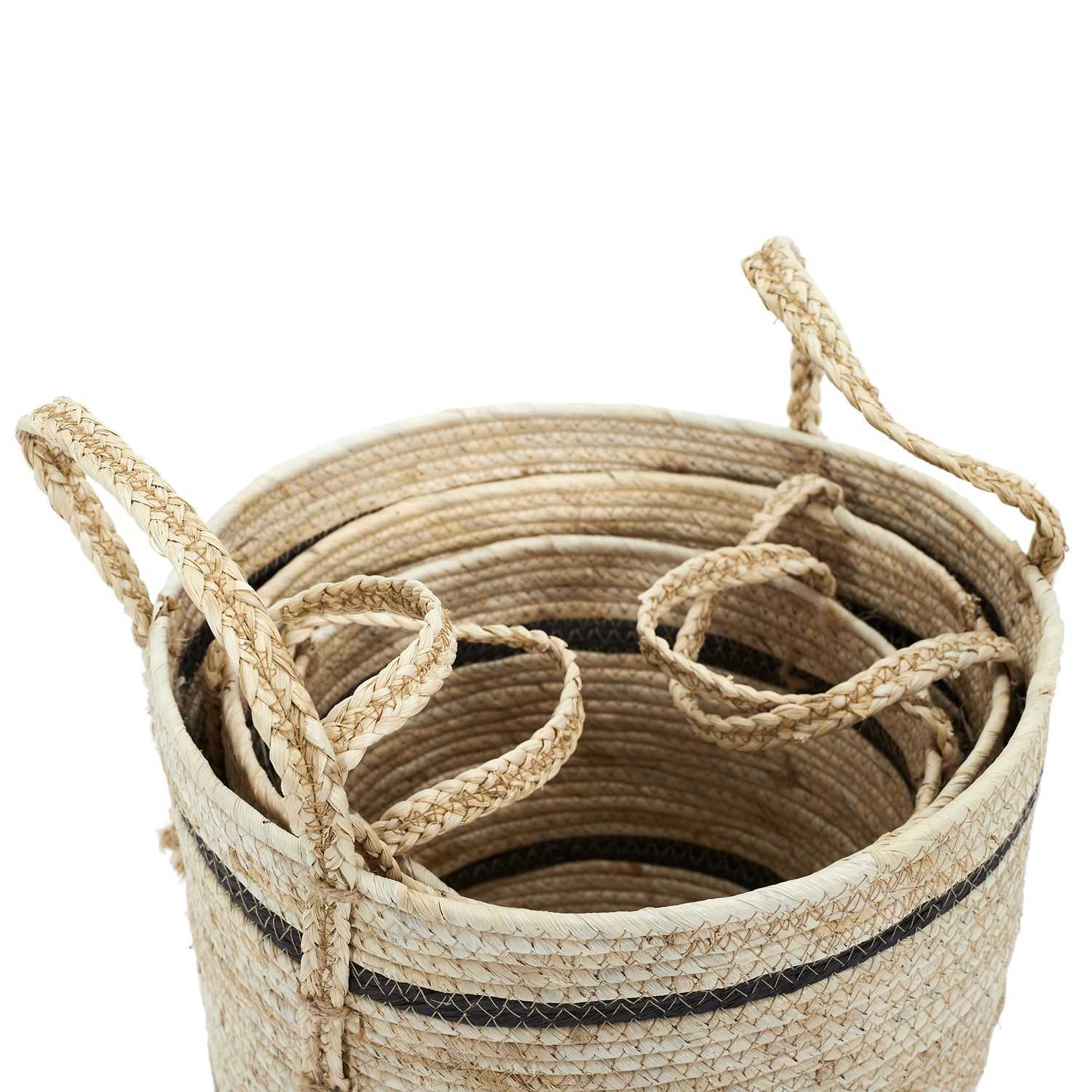 PANIER BICOLORE FIBRE DE MAIS -  LOT DE 3 - Image 7