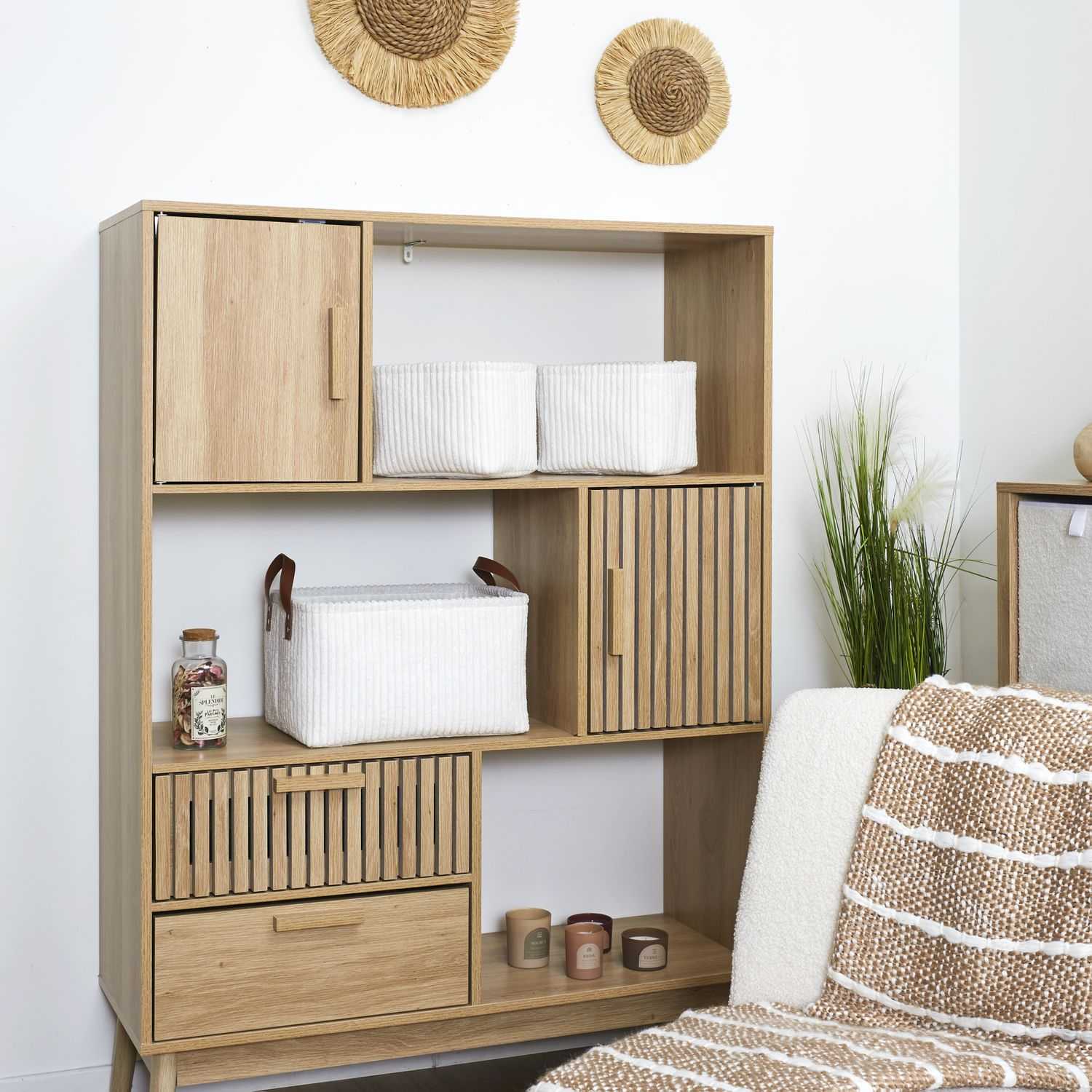 PANIER RANGEMENT BLANC - LOT DE 3 - Image 2