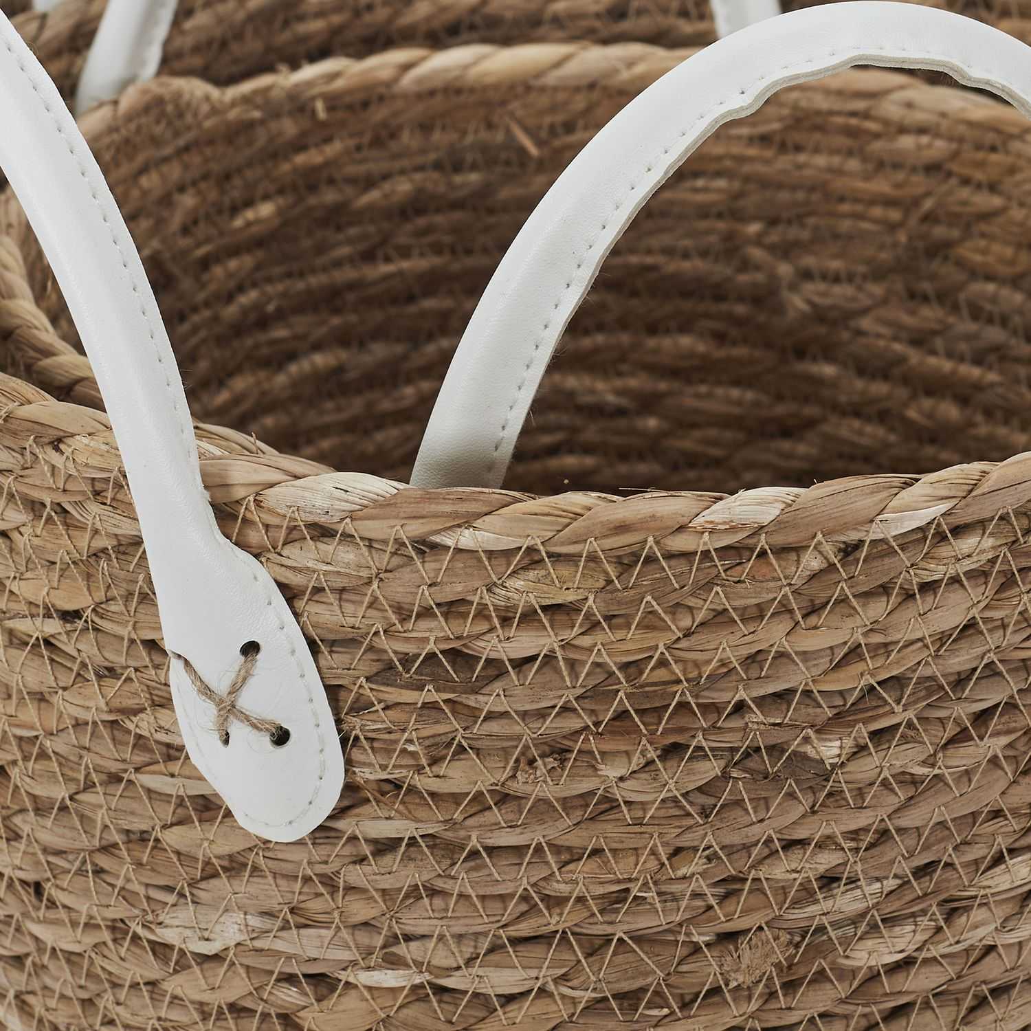 PANIER TRESSE ANSES SIMILI -  LOT DE 3 - Image 8