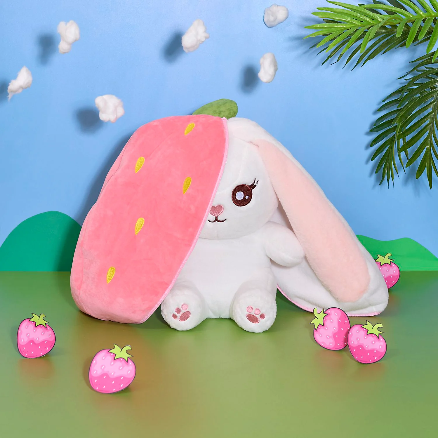 PELUCHE LAPIN SURPRISE FRAISE - Image 7
