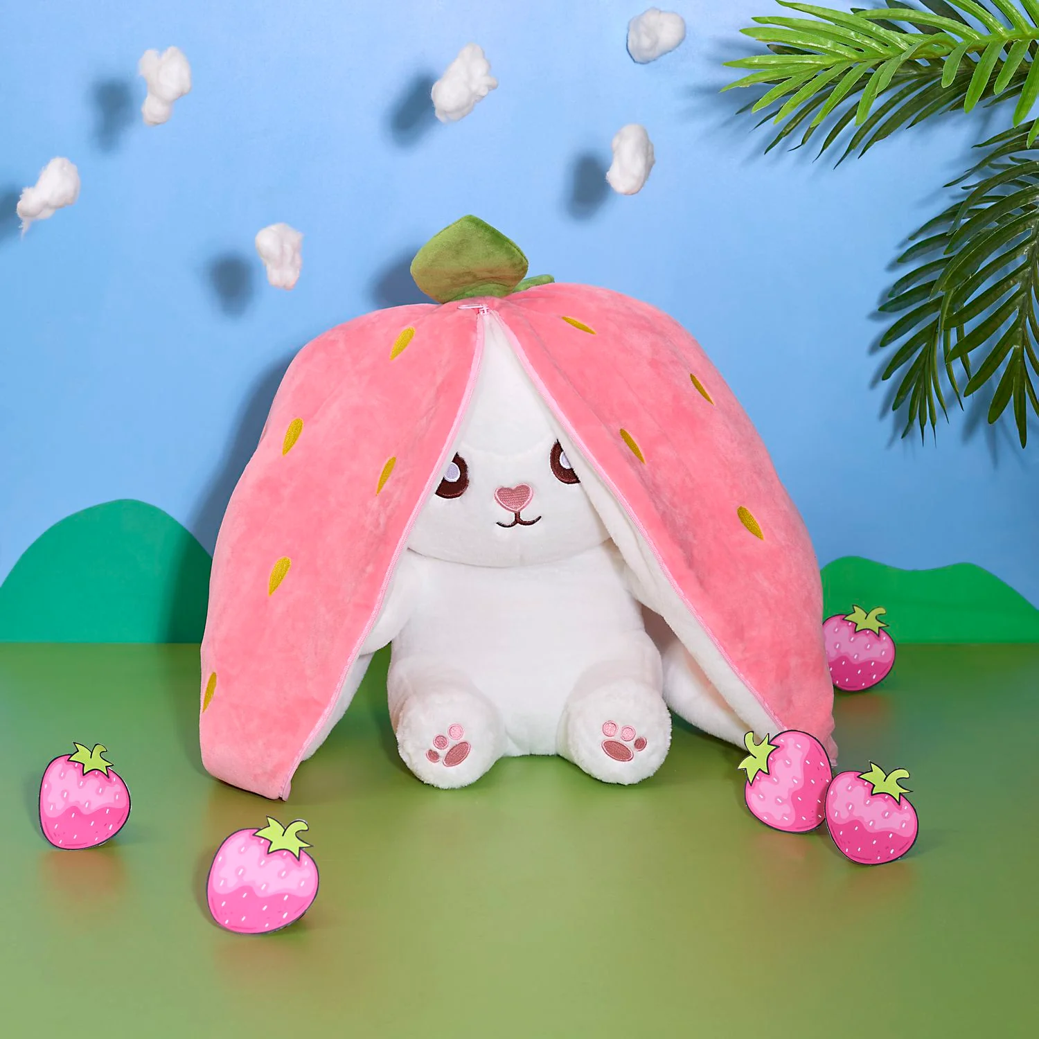 PELUCHE LAPIN SURPRISE FRAISE - Image 8