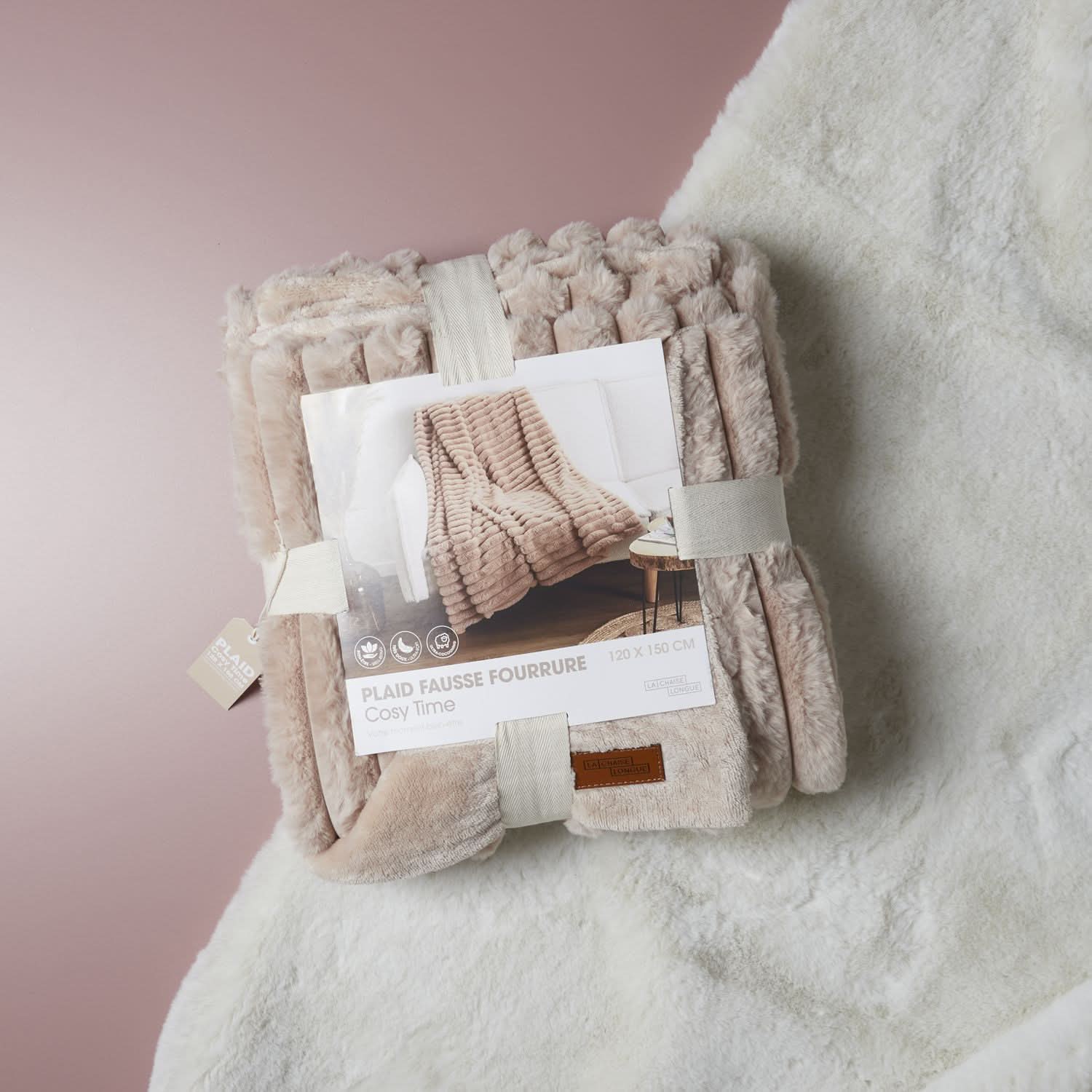 PLAID FAUSSE FOURRURE COSY TIME - Image 4