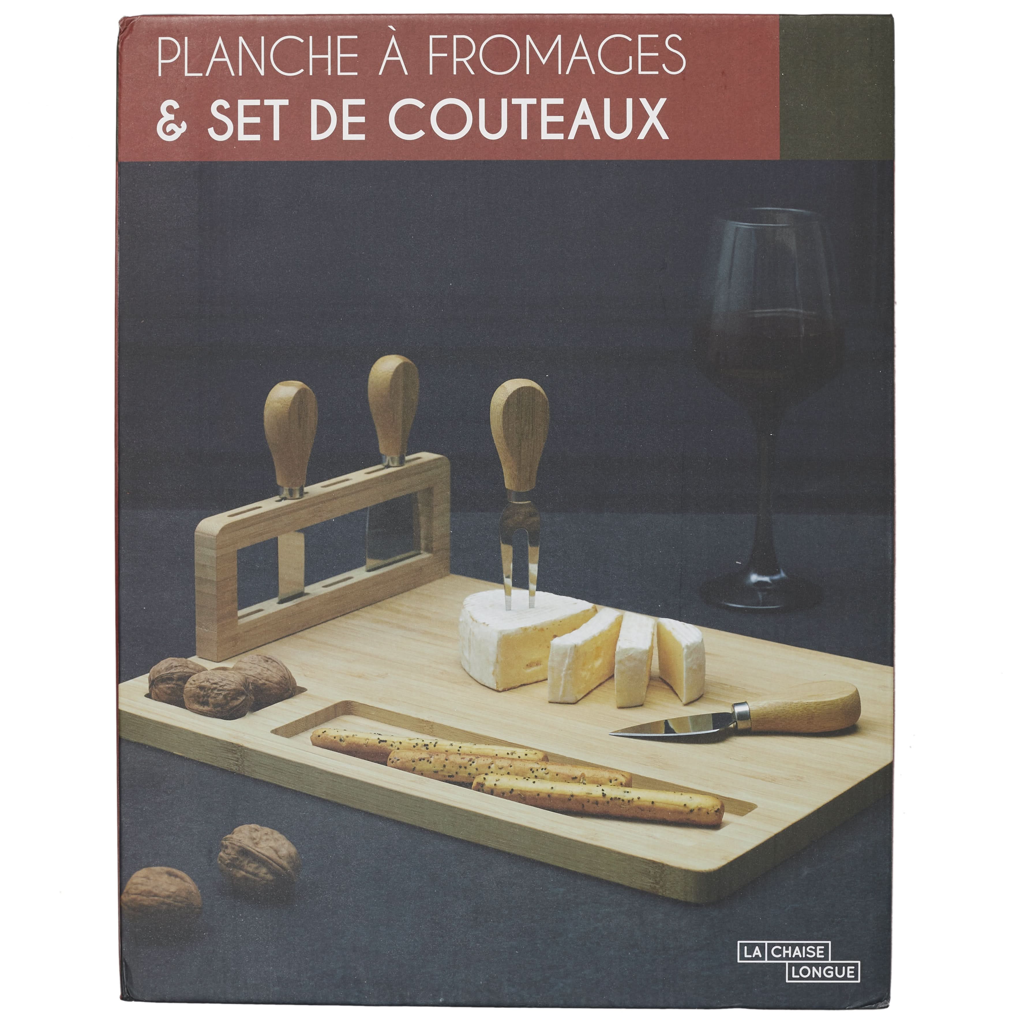 PLANCHE A FROMAGE 4 COUTEAUX BAMBOU - Image 3