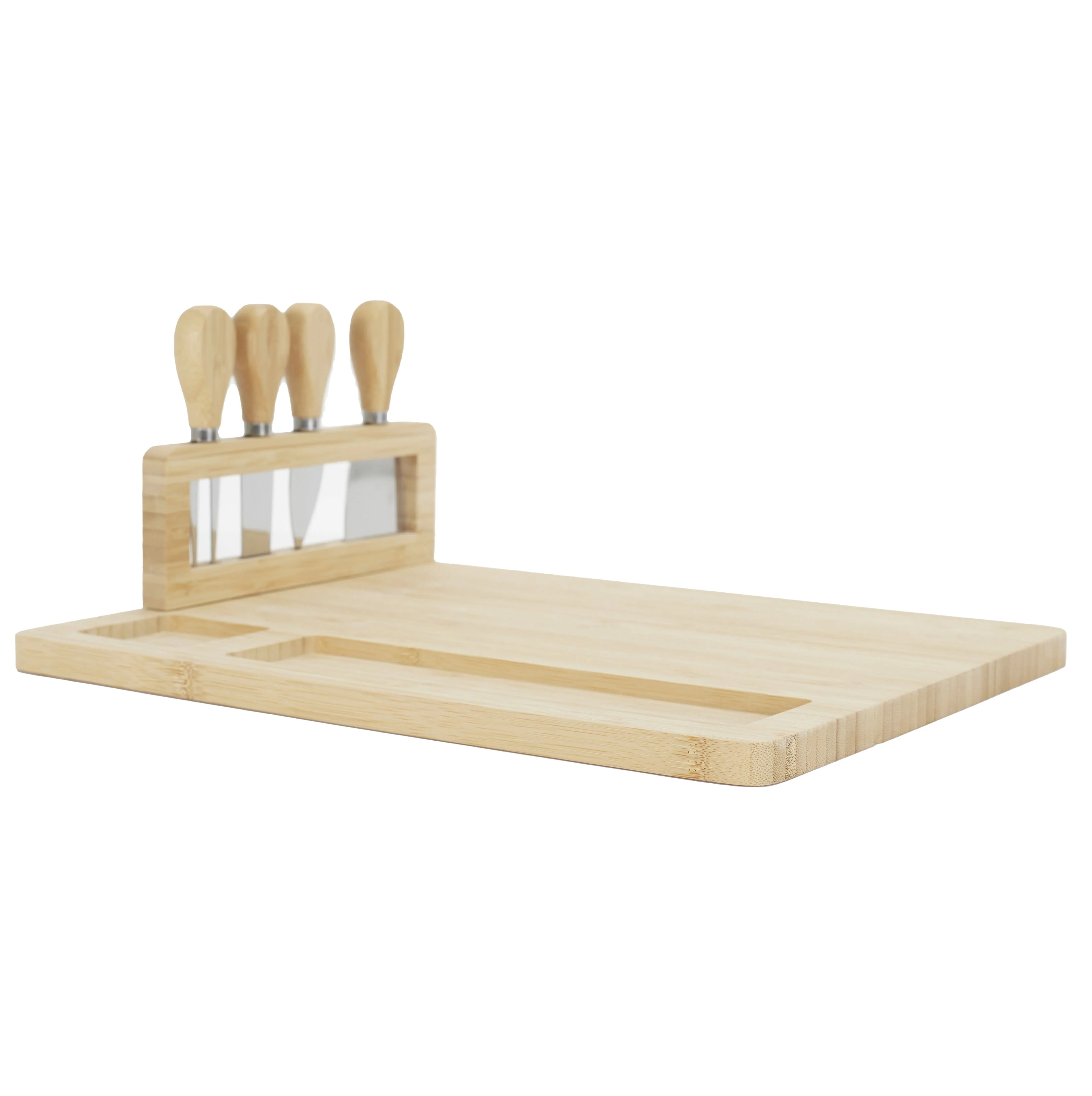 PLANCHE A FROMAGE 4 COUTEAUX BAMBOU - Image 4