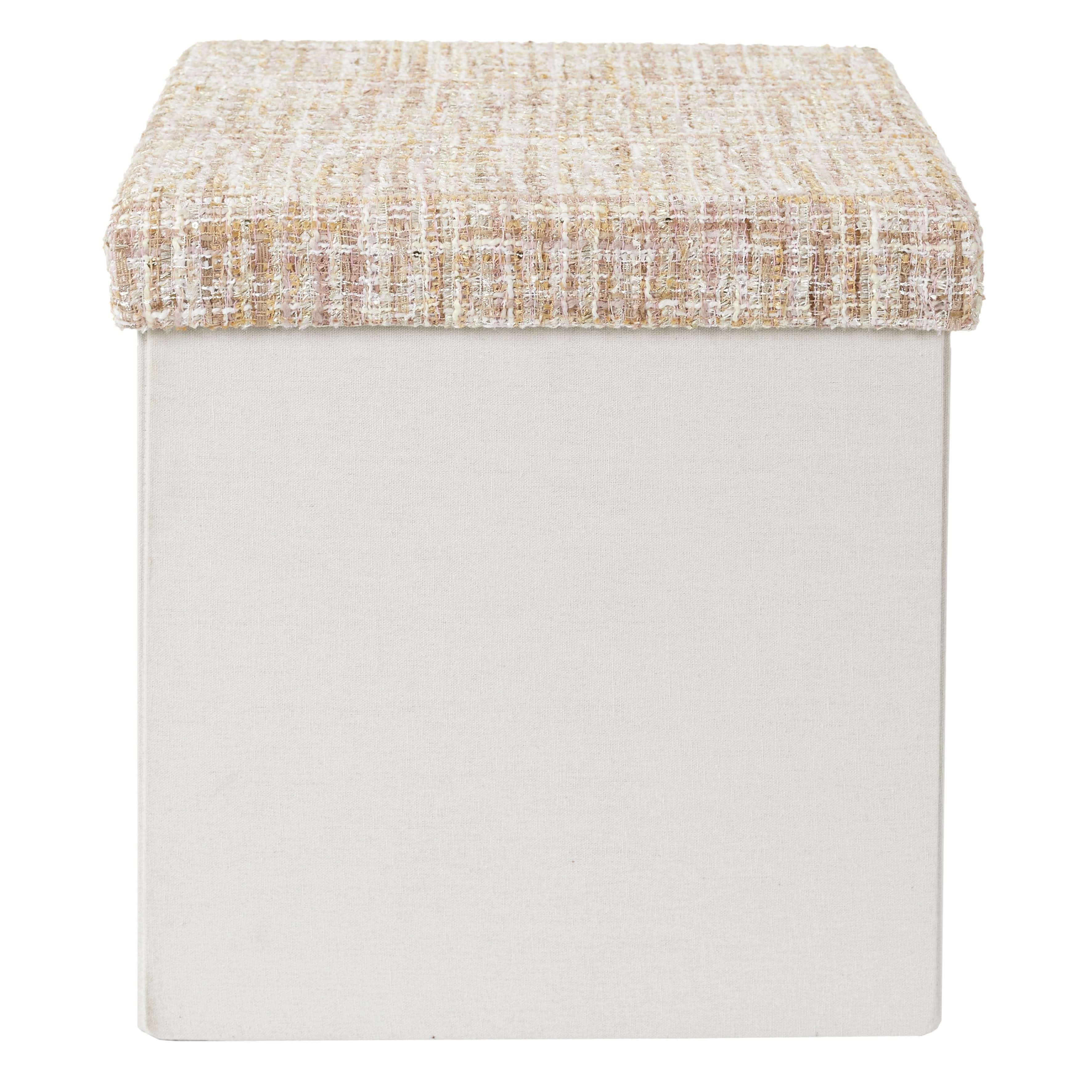 POUF PLIABLE TWEED BEIGE - Image 4